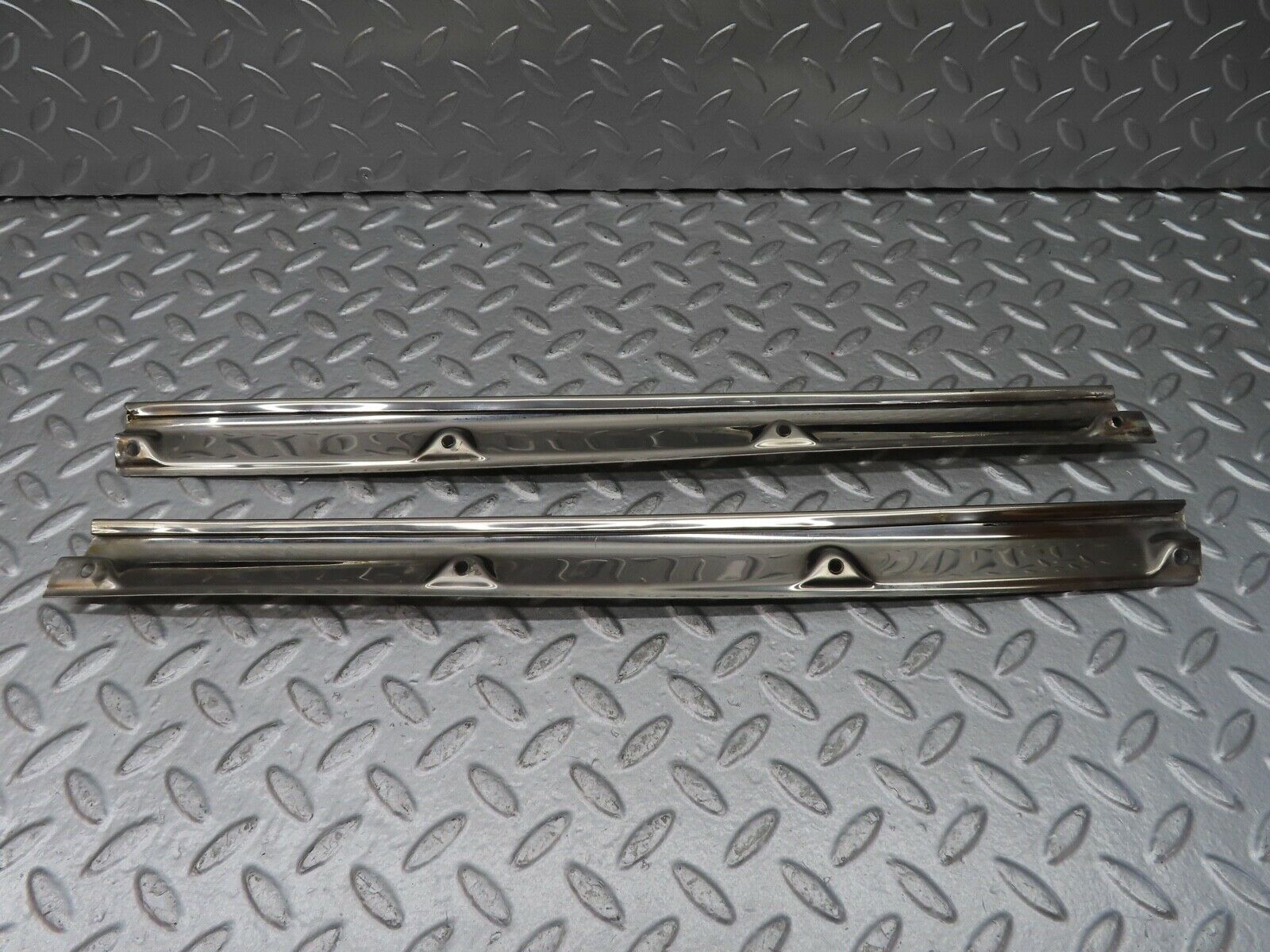 20067 Mercedes-Benz R129 300SL Coupe Folding Top Rail Chrome Trim Cover Pair