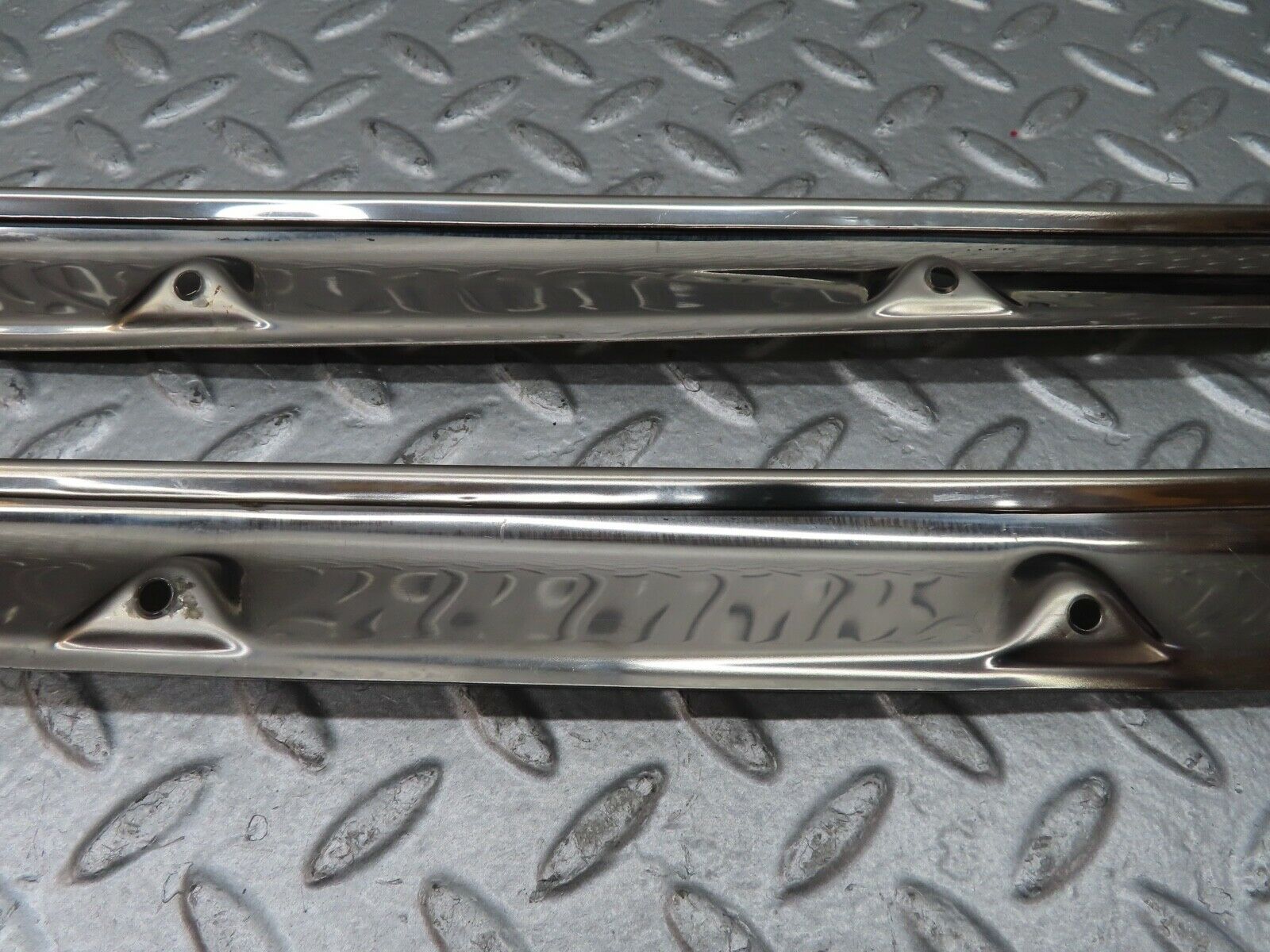 20067 Mercedes-Benz R129 300SL Coupe Folding Top Rail Chrome Trim Cover Pair
