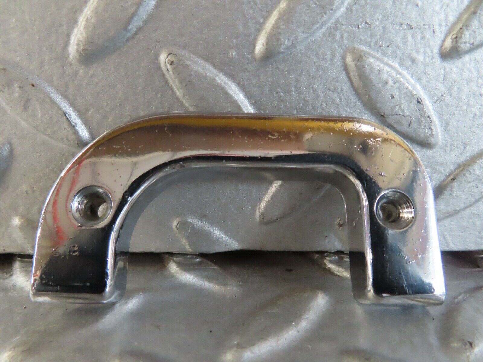 19165 Mercedes-Benz W123 300D Left Chrome Door Latch Trim 1237230124