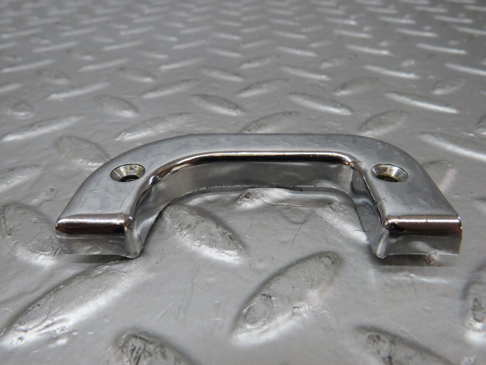 25549 Mercedes-Benz W123 200 Left Interior Chrome Door Latch Trim 1237230124