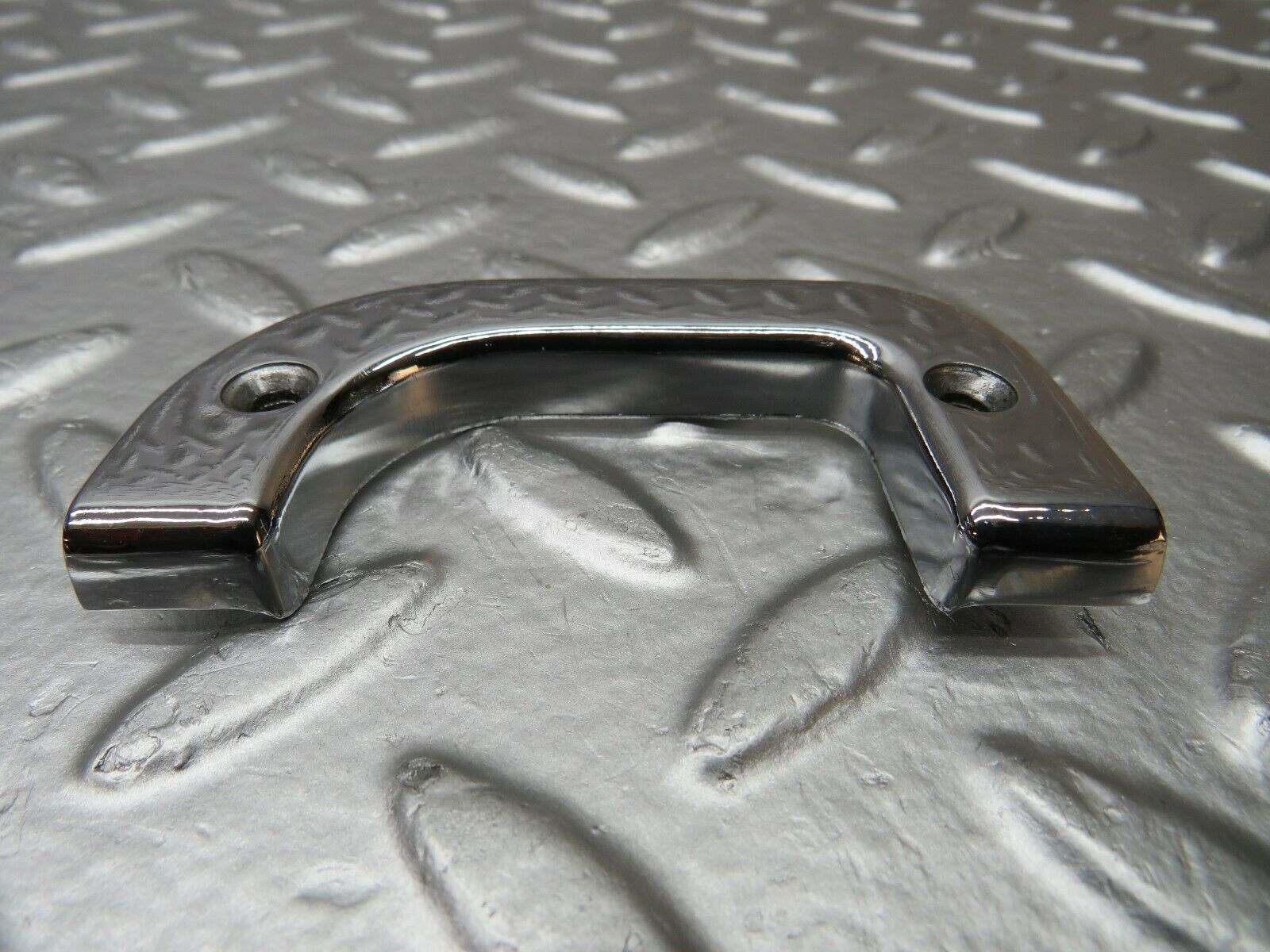 23995 Mercedes-Benz W123 280E Left Interior Chrome Door Latch Trim 1237230124