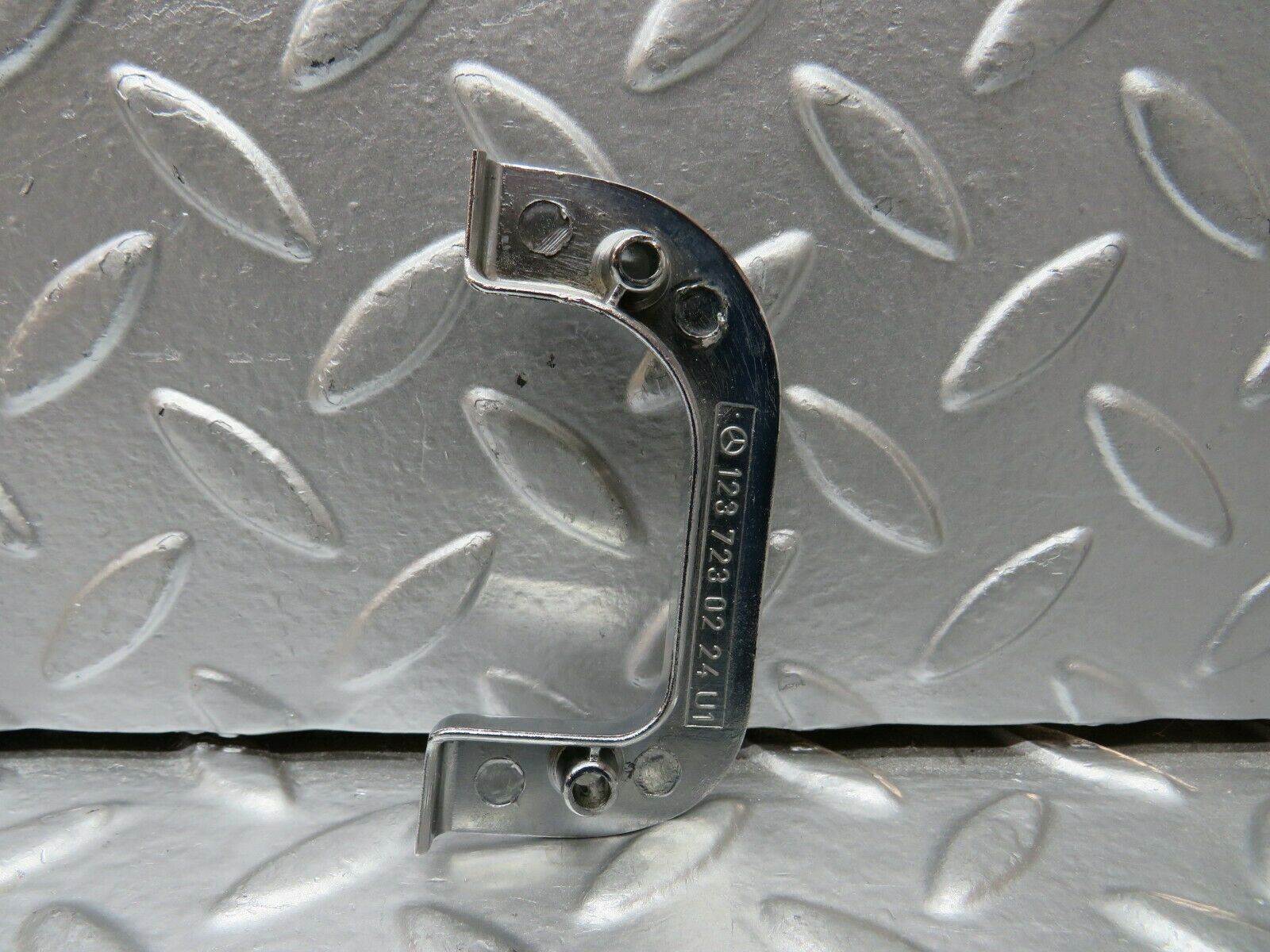 23993 Mercedes-Benz W123 280E Right Interior Chrome Door Latch Trim 1237230224