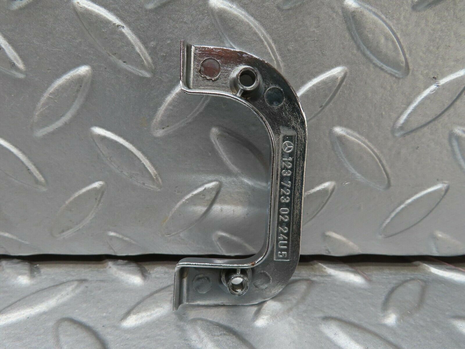 15227 Mercedes-Benz W123 230E Right Interior Chrome Door Latch Trim 1237230224