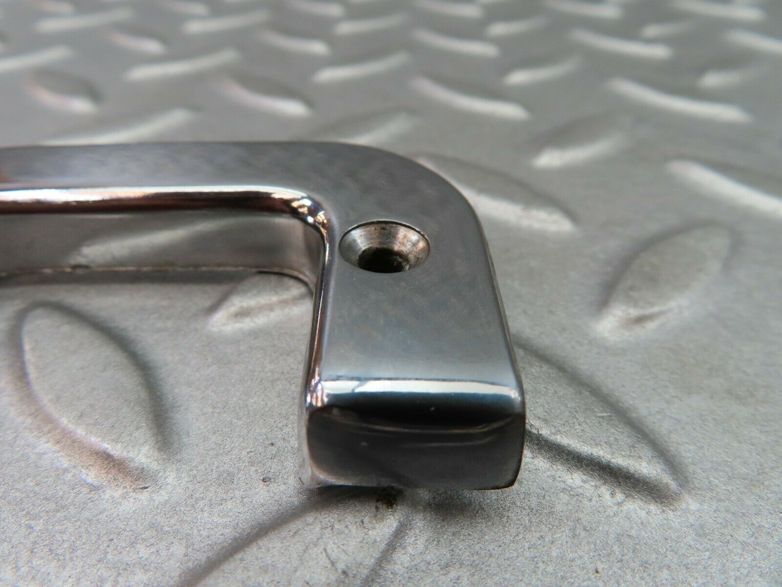 6071 Mercedes-Benz W126 380SE Left Interior Chrome Door Latch Trim 1237230124