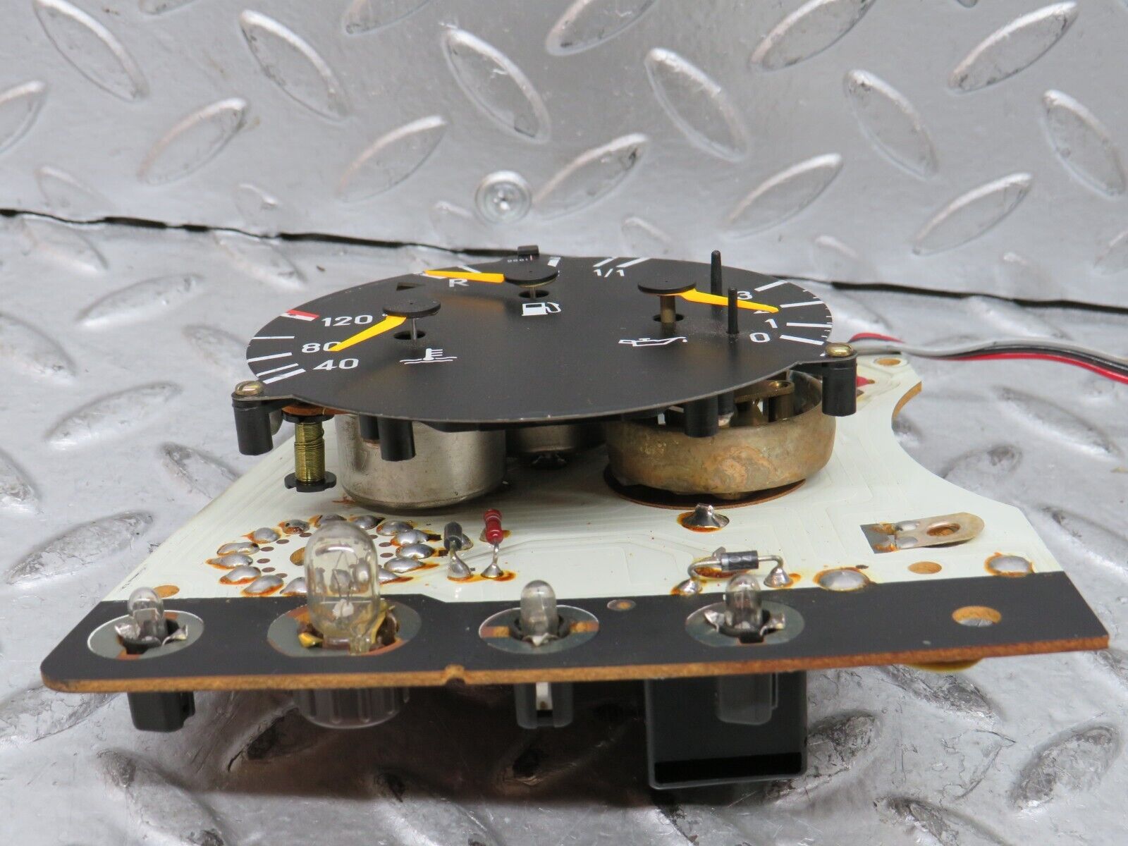 28511 Mercedes-Benz S123 240D Wagon Instrument Cluster Fuel Temp Oil Gauge