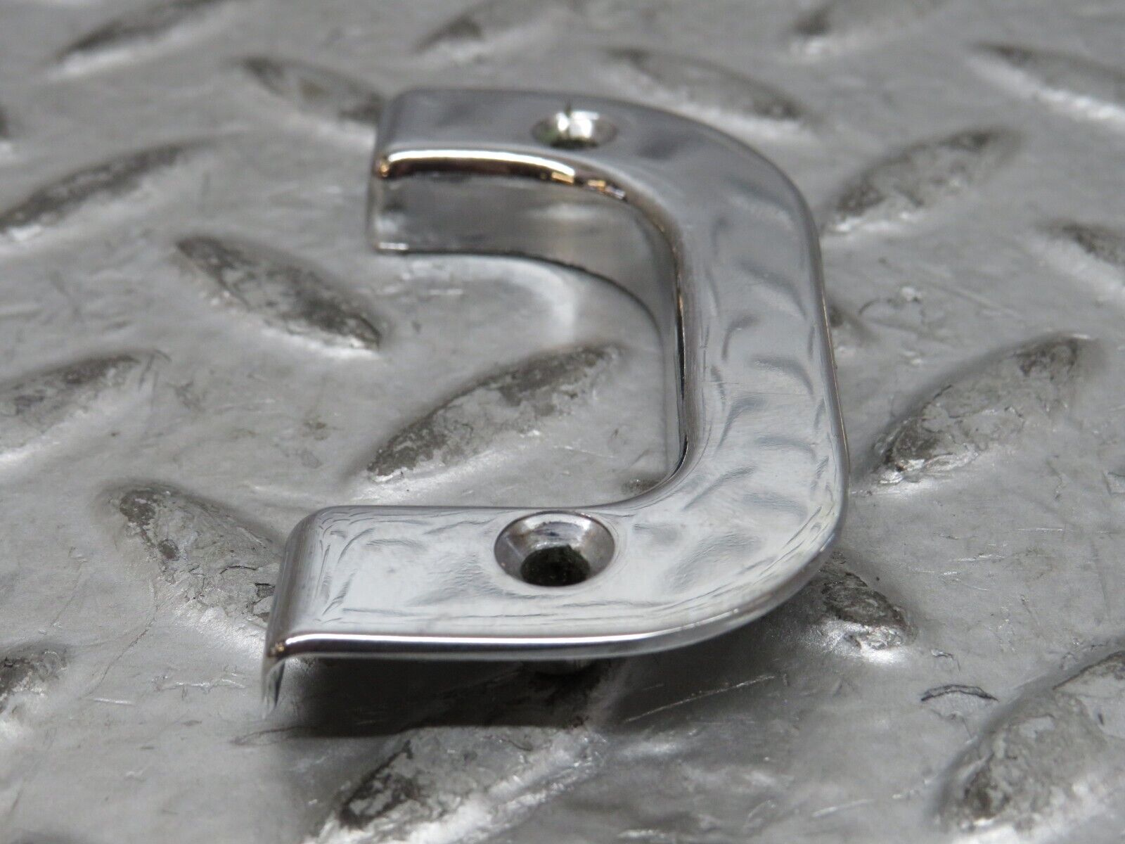 27870 Mercedes-Benz W123 280E Left Interior Chrome Door Latch Trim 1237230124