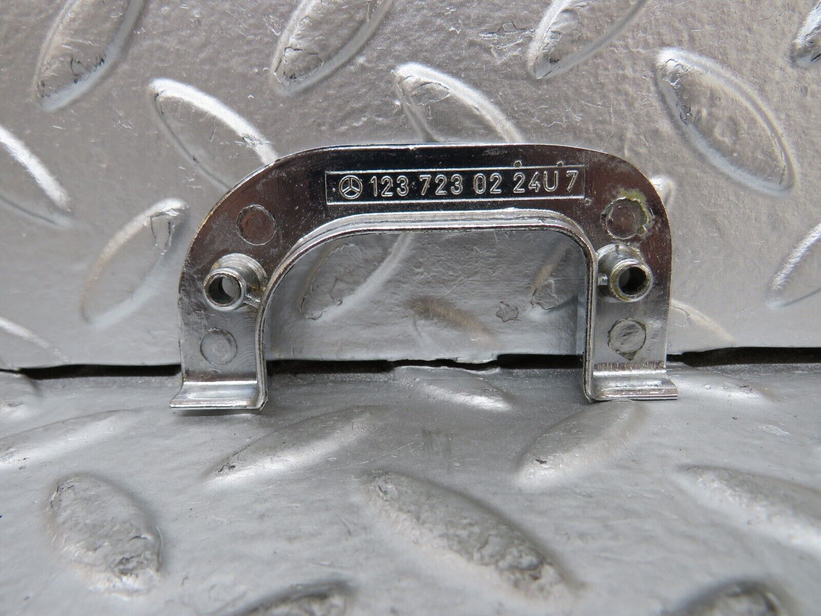 27170 Mercedes-Benz W123 280E Right Interior Chrome Door Latch Trim 1237230224