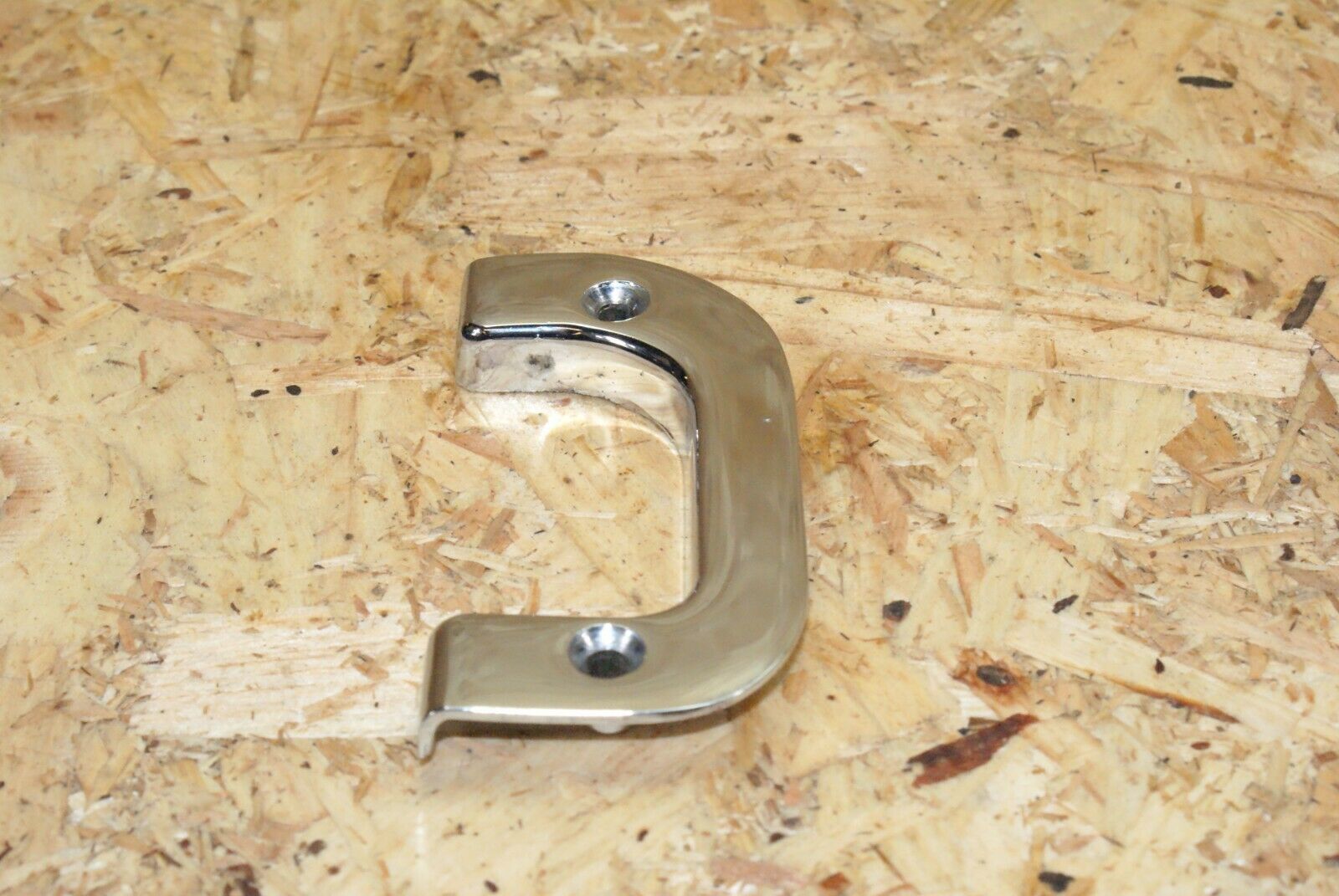 2313 Mercedes-Benz W123 280E Left Interior Chrome Door Latch Trim 1237230124