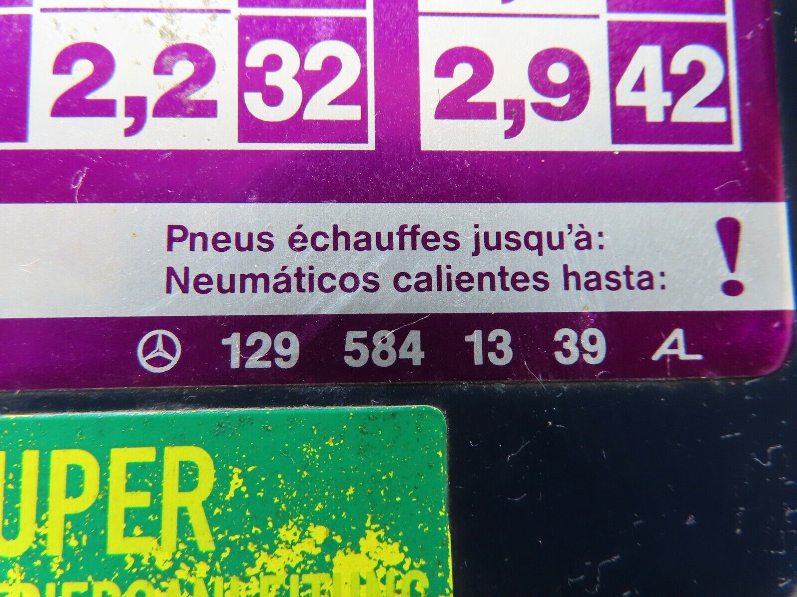 19965 Mercedes-Benz R129 300SL Coupe Fuel Tank Flap Cap 1295841339
