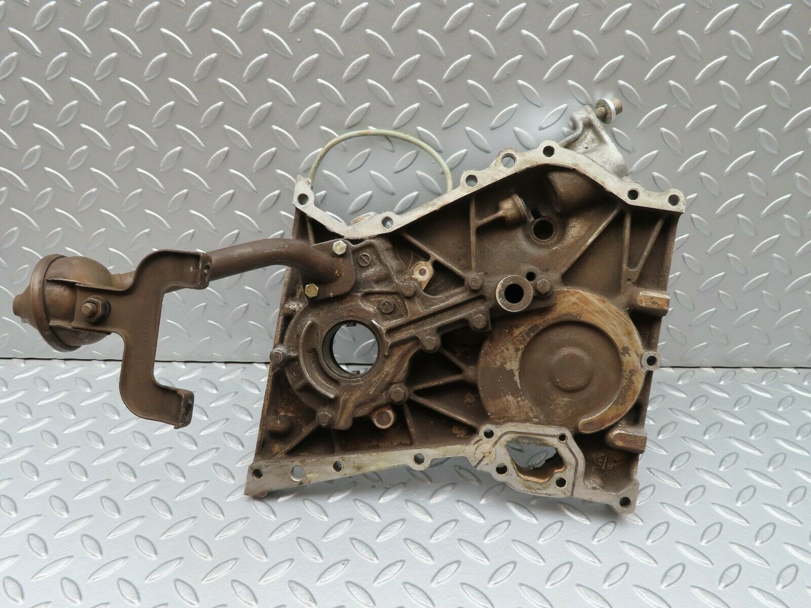 3964 Mercedes-Benz S123 200T Wagon Engine Timing - Oil Pump Cover & Oil Filter Housing 1020150401