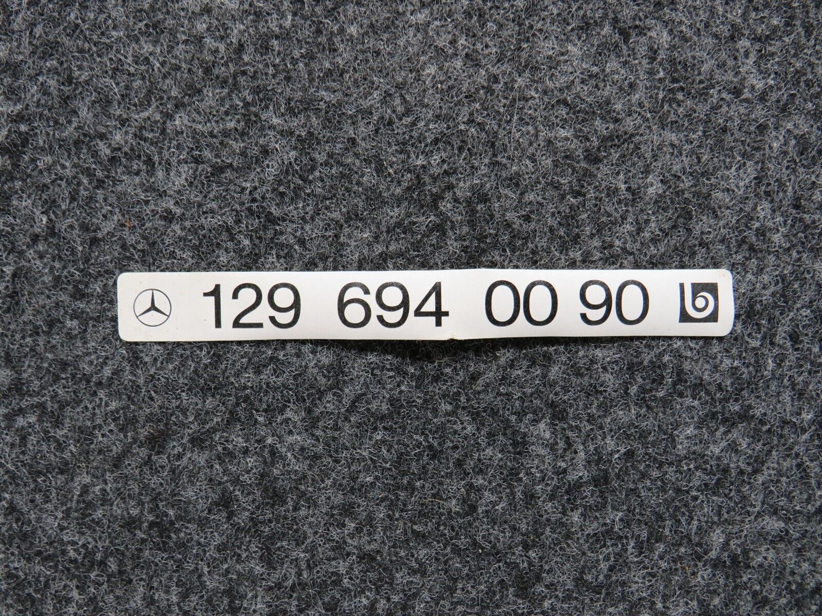 39369 Mercedes-Benz R129 320SL Coupe Boot Rear Carpet Grey 1296940090