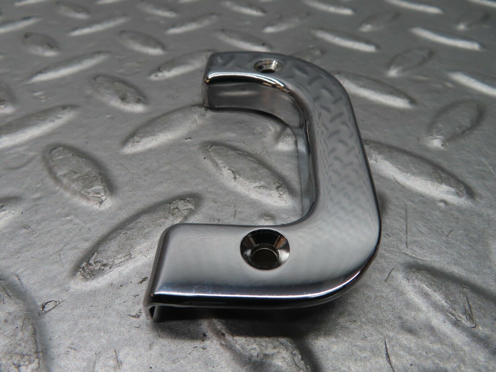 21491 Mercedes-Benz W126 300SE Left Chrome Door Latch Trim 1237230124