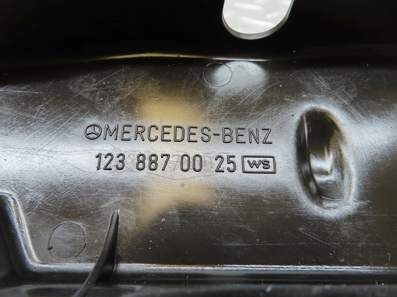 15874 Mercedes-Benz W123 280E Bonnet Lock Catch Cover 1238870025