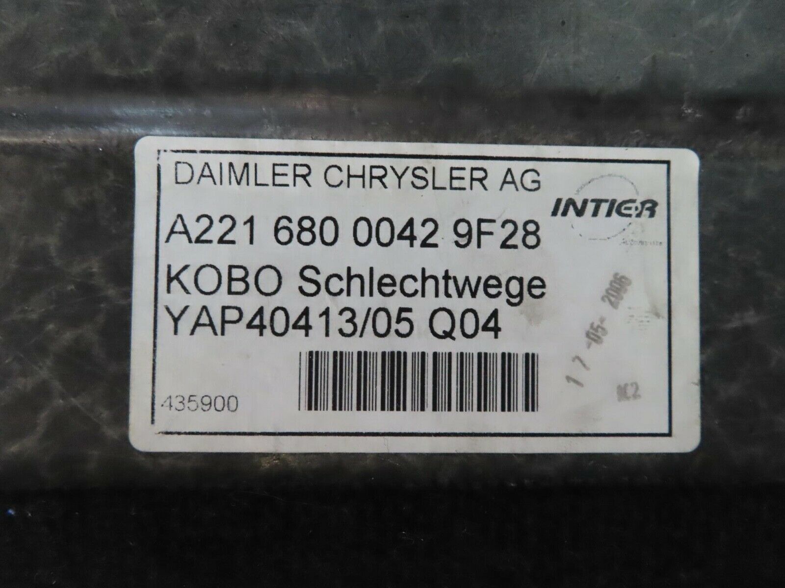 11328 Mercedes-Benz W221 S320 Boot Trunk Interior Floor Carpet Cover