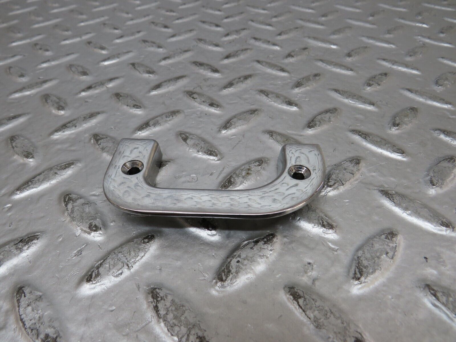 27167 Mercedes-Benz W123 280E Left Interior Chrome Door Latch Trim 1237230124