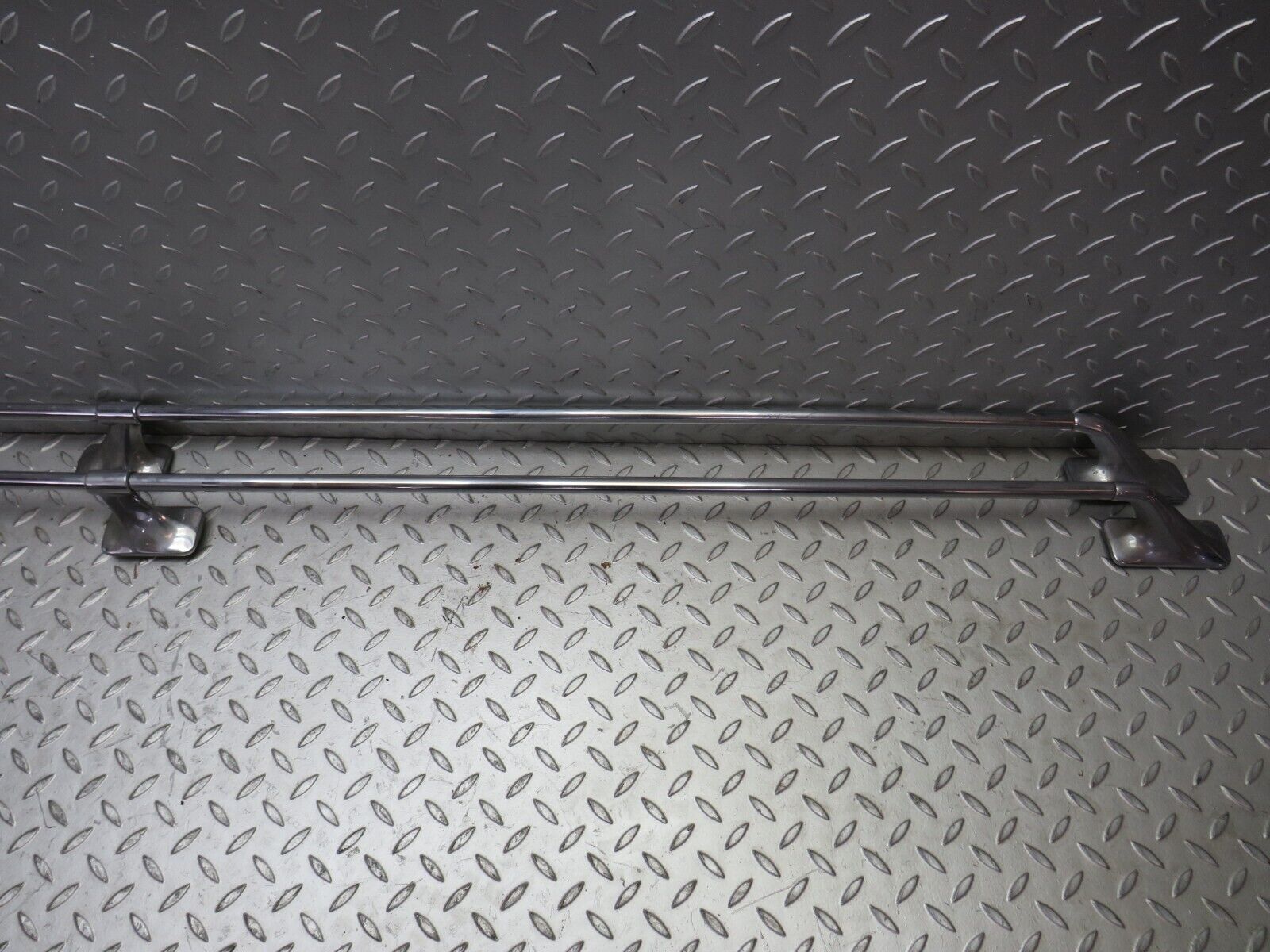 28226 Mercedes-Benz S123 240D Wagon Roof Rack Roof Chrome Bar Pair 1238420714