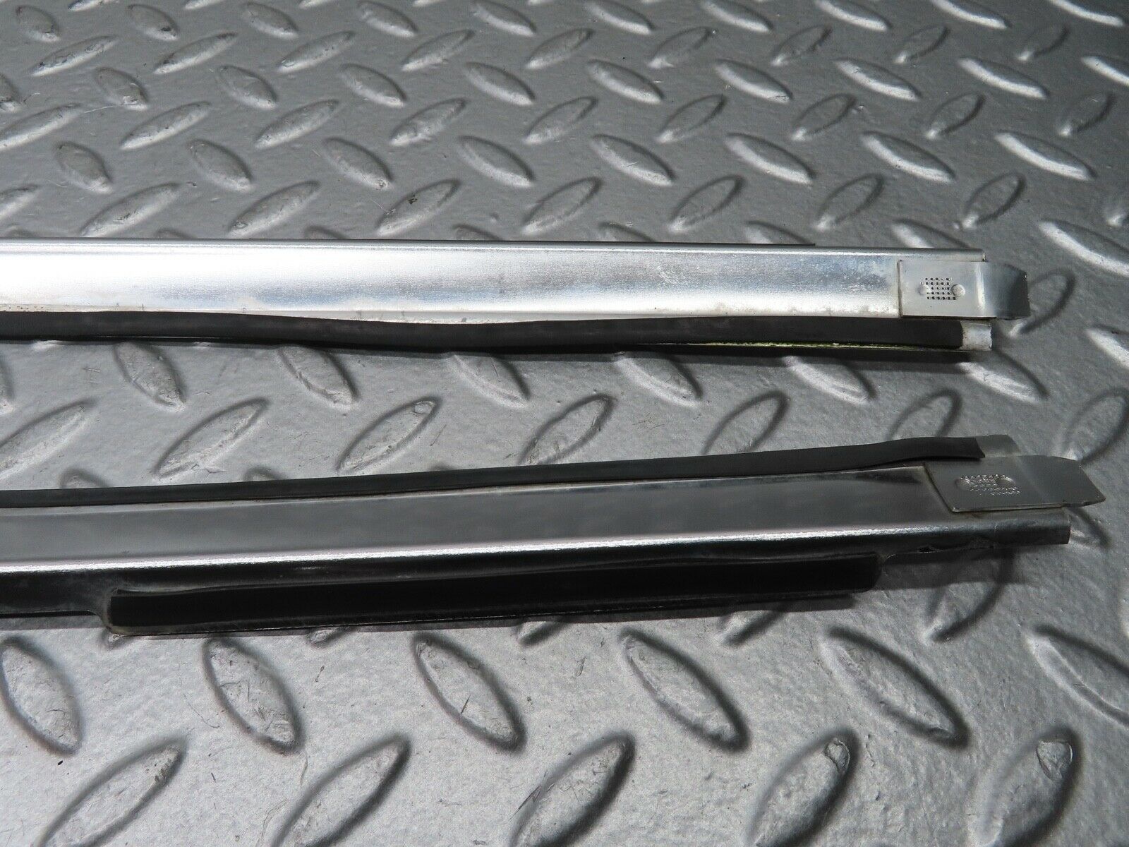 21686 Mercedes-Benz W126 300SE A Pillar Chrome Moulding Trim Pair