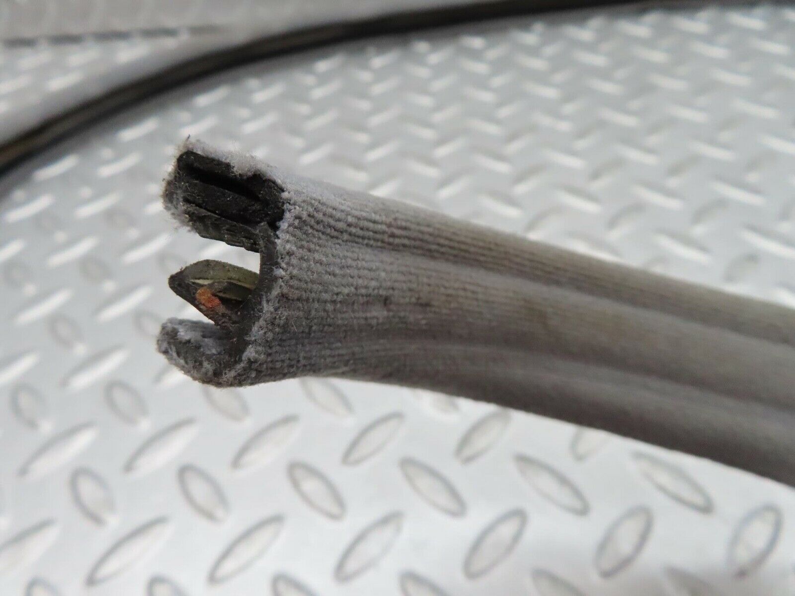 16370 Mercedes-Benz W124 260E Front Right Cloth Covered Door Seal Grey