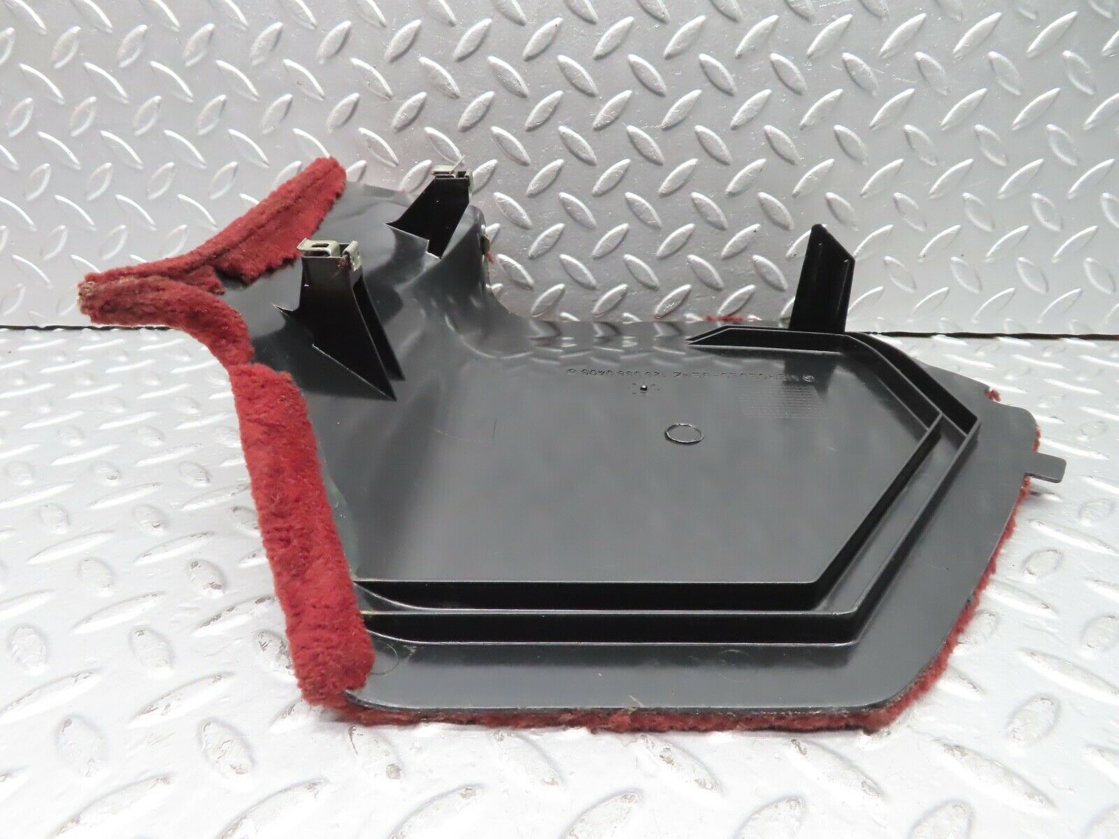 21502 Mercedes-Benz W126 300SE Front Right Kick Panel Burgundy Red 1266880406