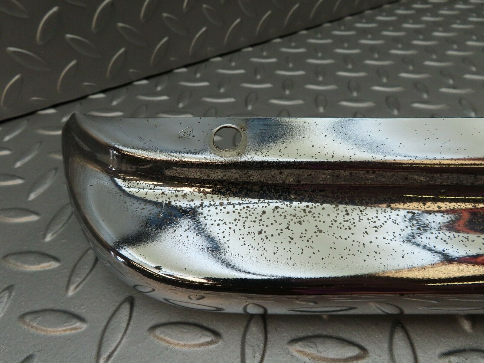 3475 Mercedes-Benz W108 280SE Rear Left Upper Bumper Chrome