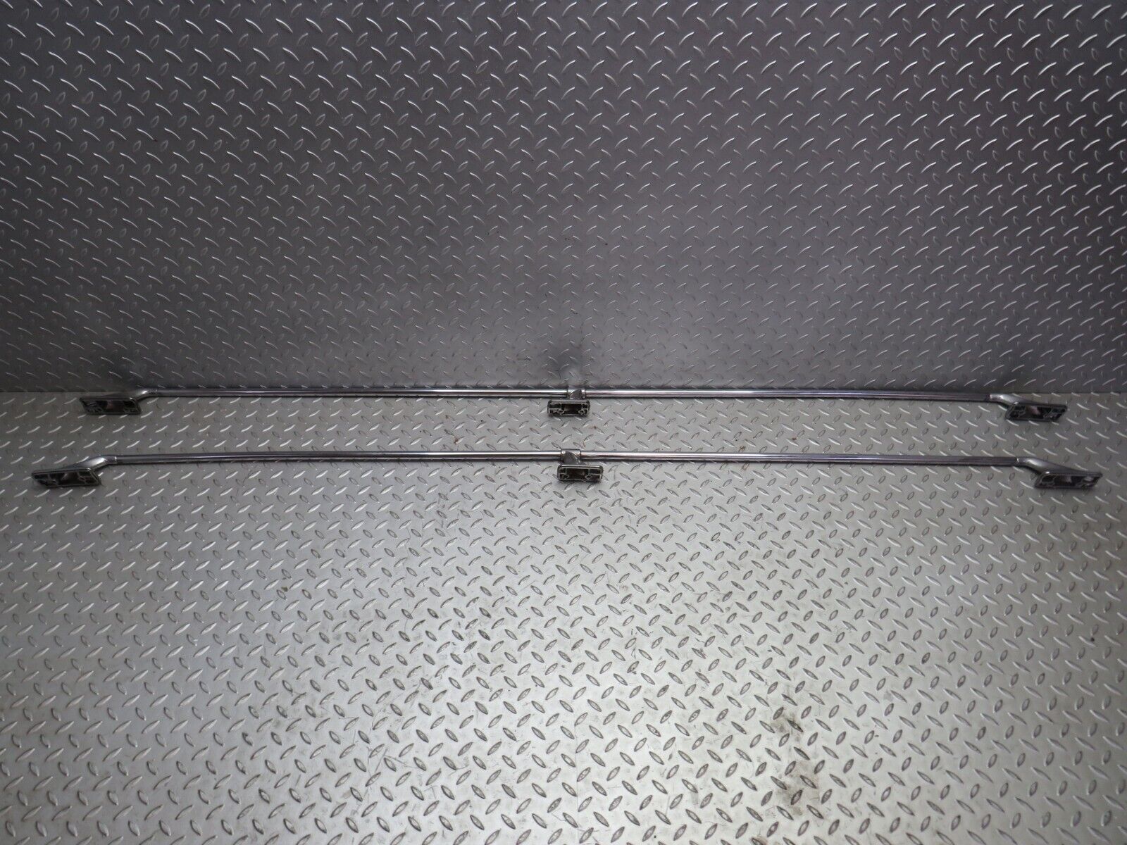 28226 Mercedes-Benz S123 240D Wagon Roof Rack Roof Chrome Bar Pair 1238420714