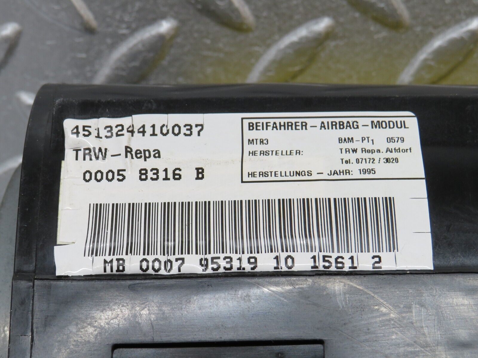 39389 Mercedes-Benz R129 320SL Coupe Dashboard Airbag Left Passenger Side 1298601405