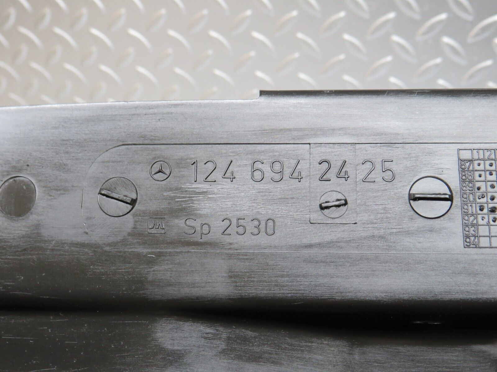 30235 Mercedes-Benz W124 230E Trunk Lock Trim Panel 1246942425