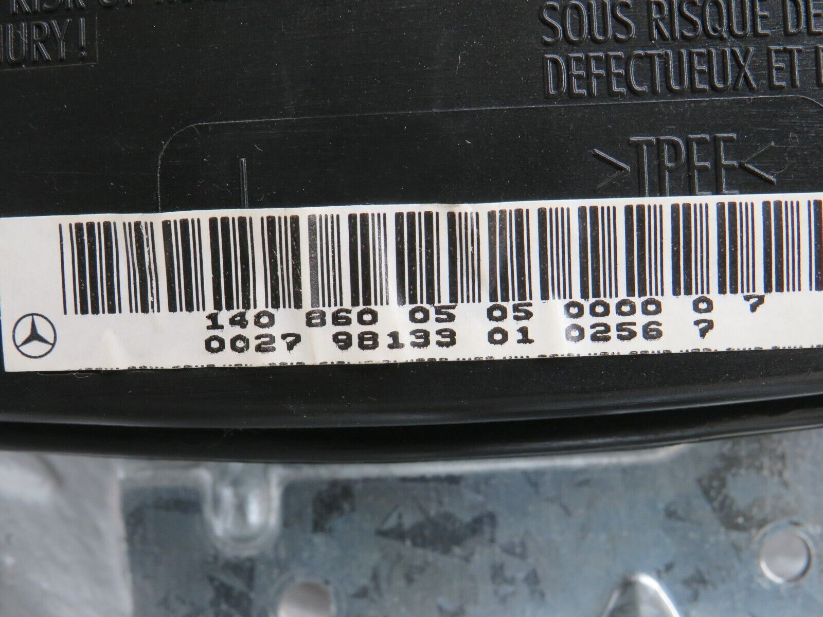 24959 Mercedes-Benz W140 S320 Front Left Door Airbag 1408600505