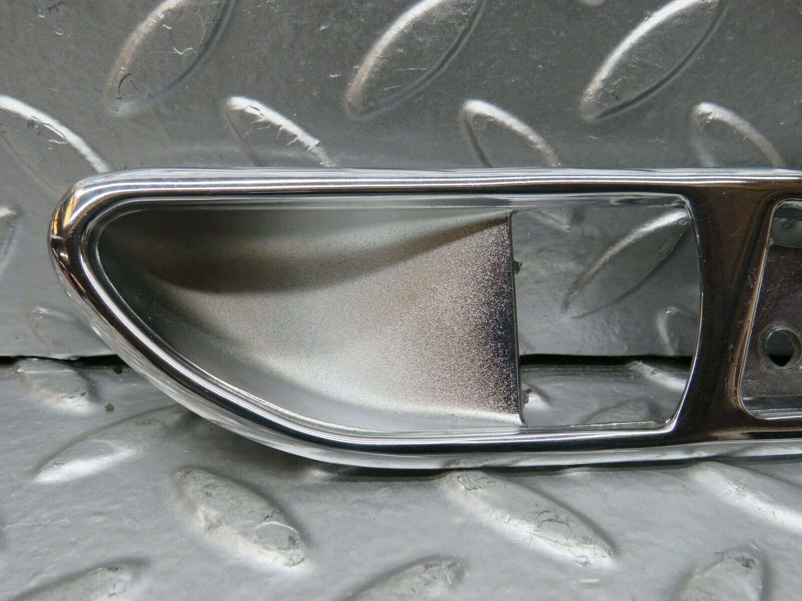 22748 Mercedes-Benz C107 450SL Interior Door Handle Chrome Surround Left Side