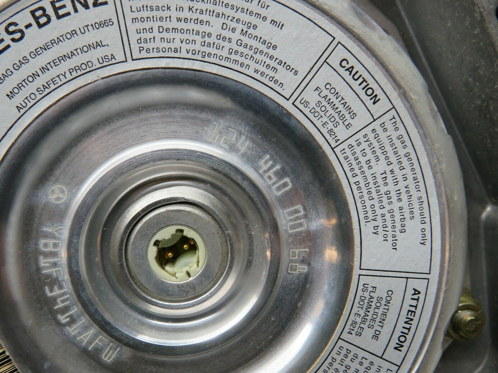 22334 Mercedes-Benz C124 E220 Dashboard Airbag Left Passenger Side 1298680363