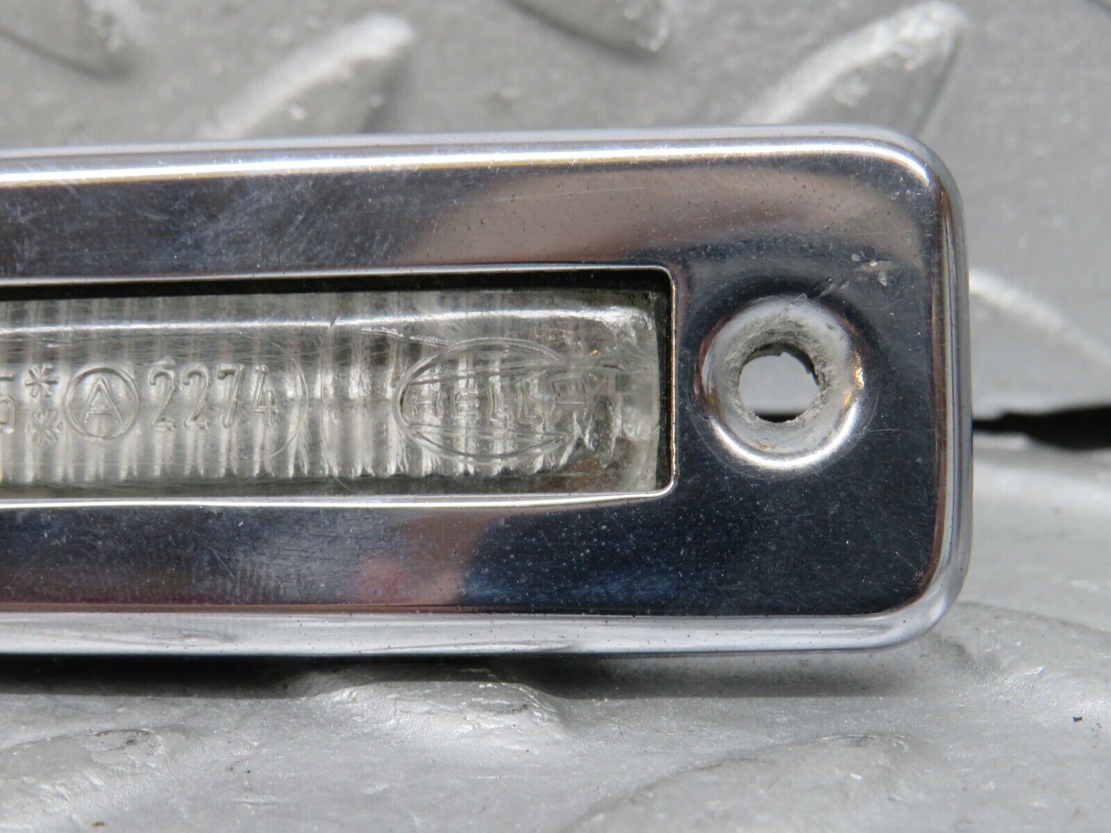 37342 Mercedes-Benz W109 300SEL number Plate Light Chrome Hella