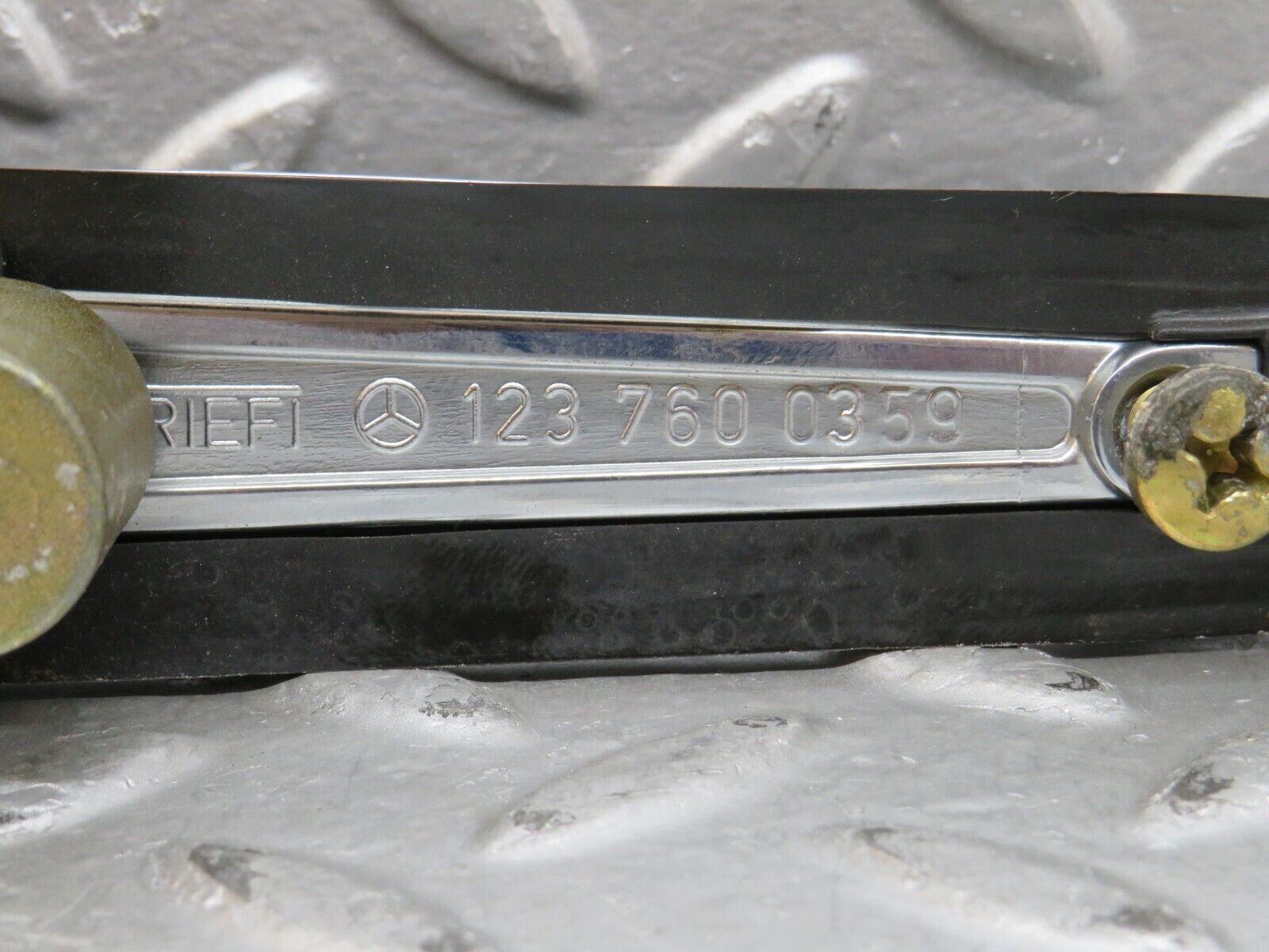 28165 Mercedes-Benz W123 280E Rear Right Exterior Chrome Handle 1237600359