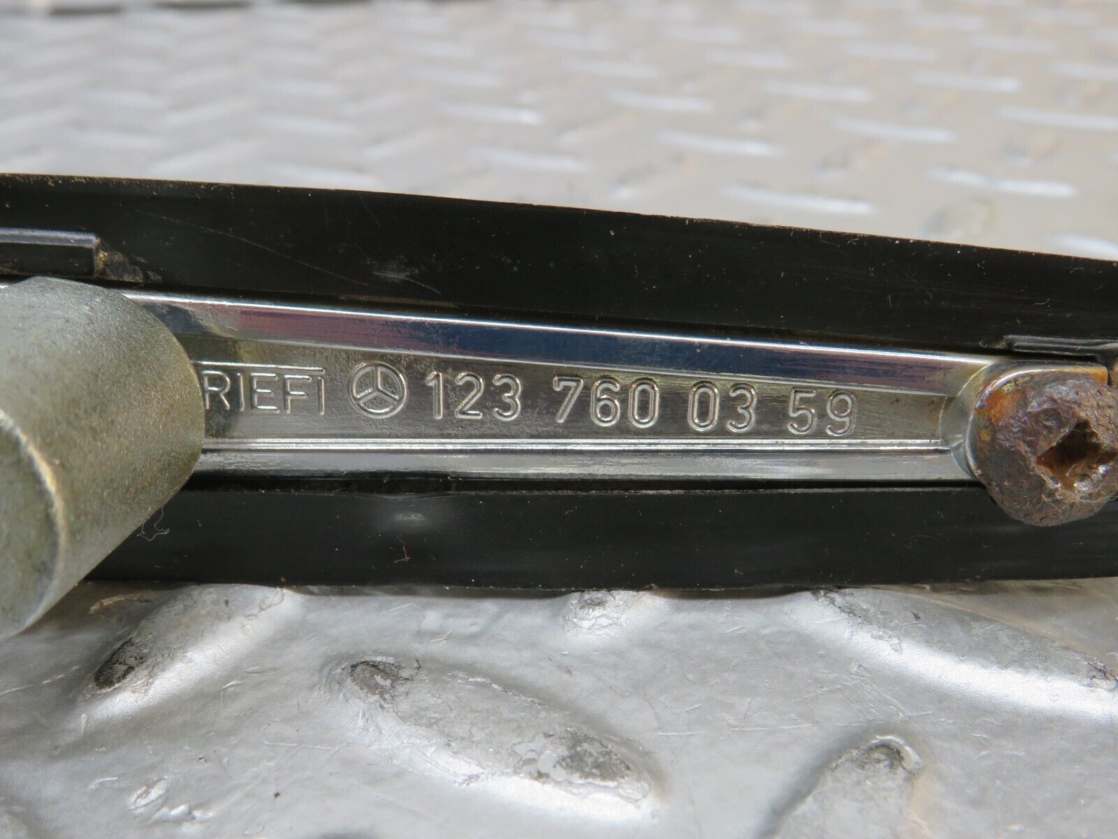 28812 Mercedes-Benz W123 230E Rear Exterior Chrome Handle 1237600359