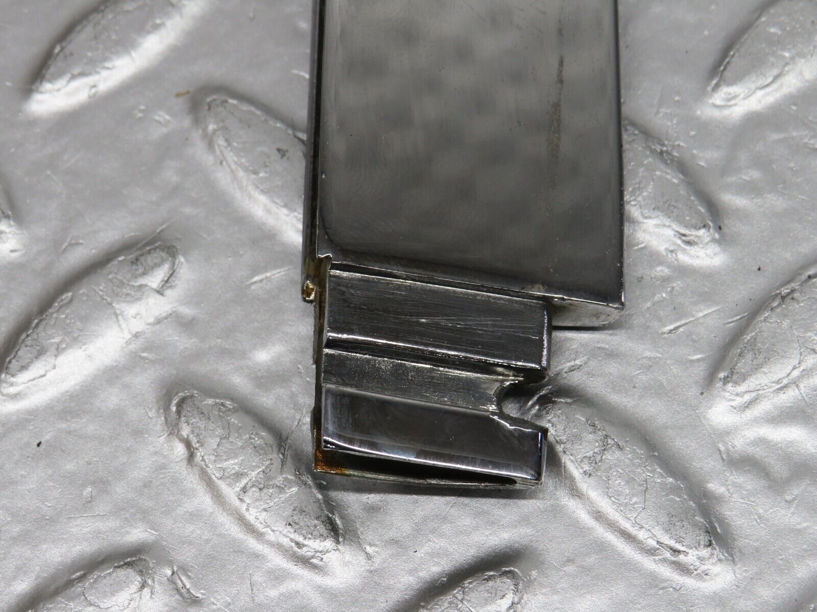 0664 Mercedes-Benz C107 350SLC Coupe Trunk Chrome Handle Moulding Left 1076901380