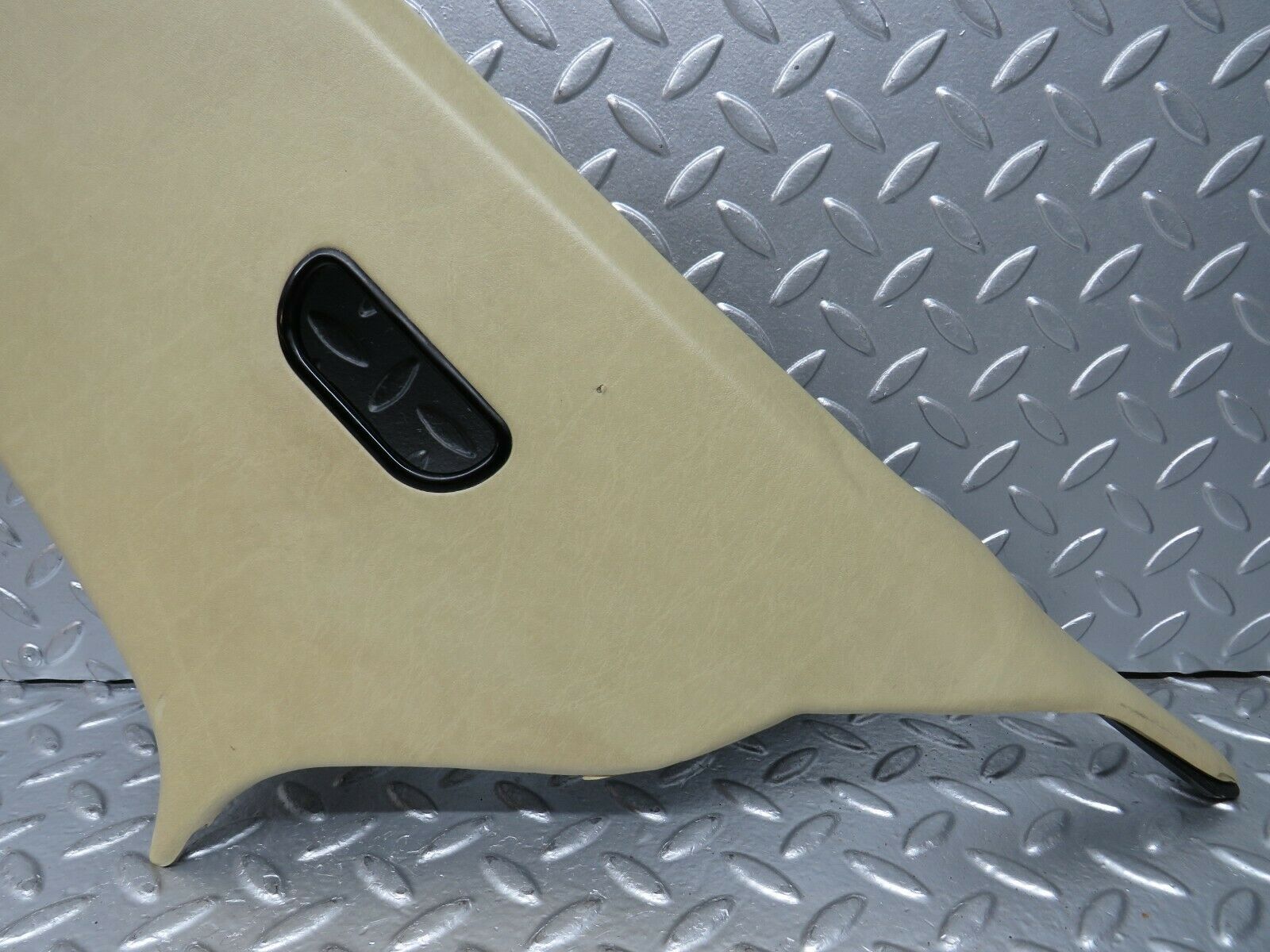 23962 Mercedes-Benz W123 280E C Pillar Cover Panel Right Side Beige 1236900425