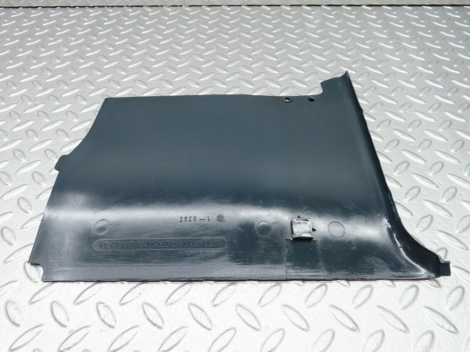 17903 Mercedes-Benz W123 200 Kick Panel Trim Left Side Blue 1236880306