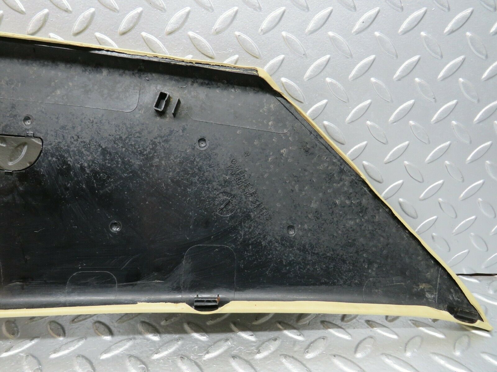 23962 Mercedes-Benz W123 280E C Pillar Cover Panel Right Side Beige 1236900425