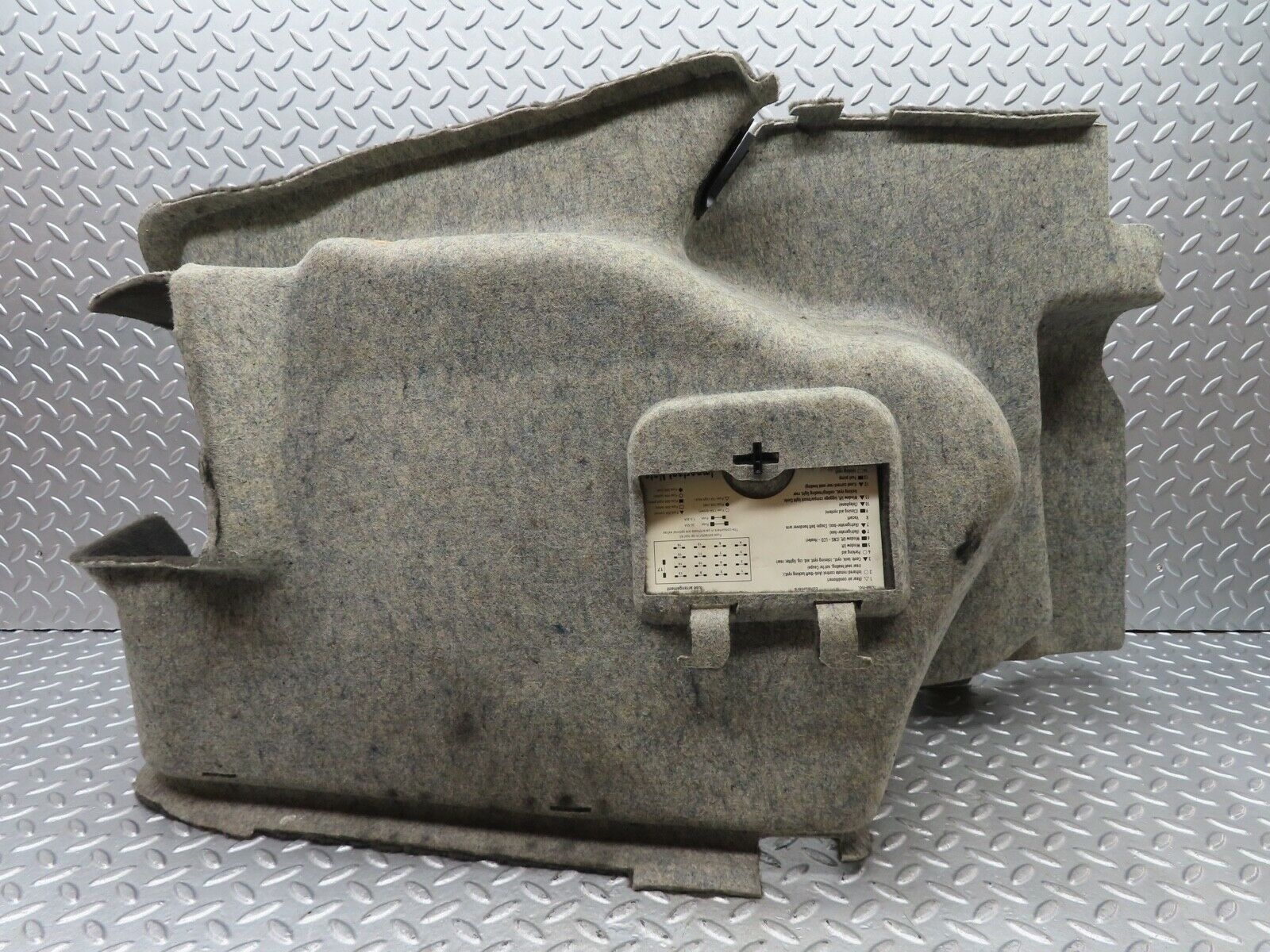 19419 Mercedes-Benz C140 CL420 Coupe Trunk Cover Panels With Floor Carpet Grey