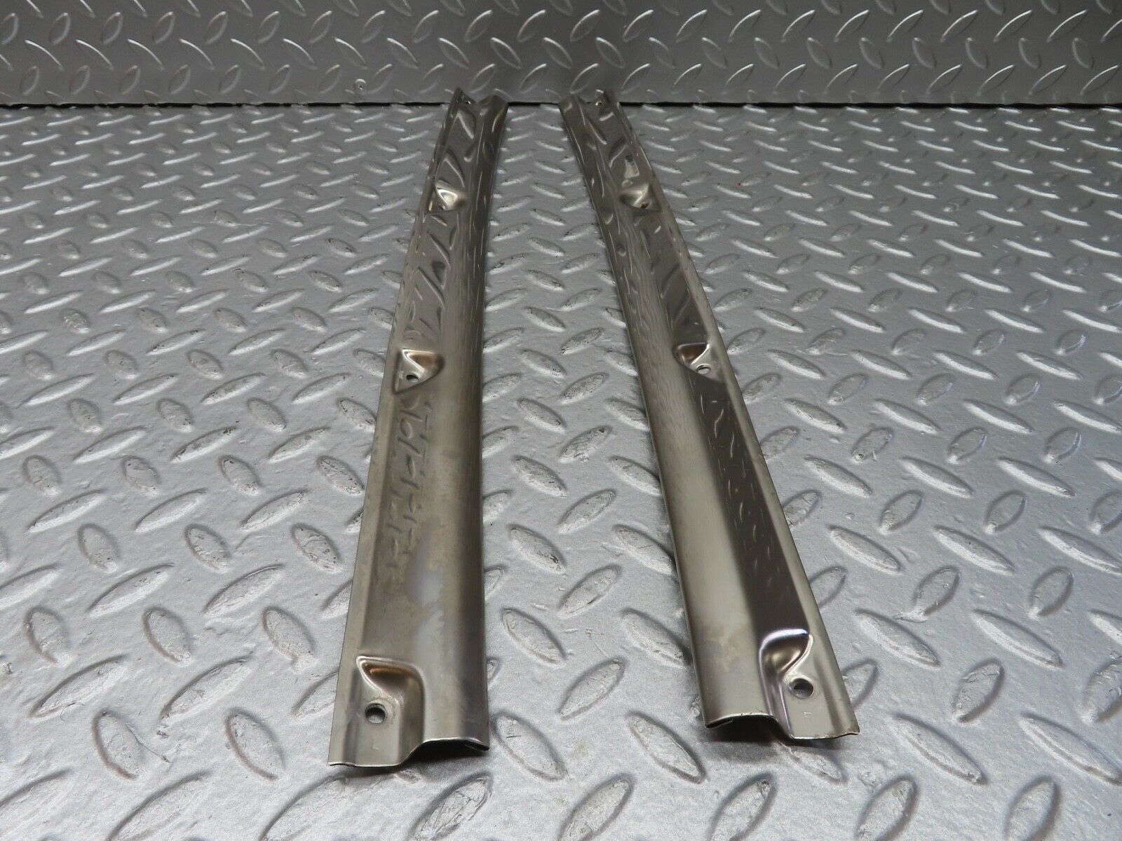 20067 Mercedes-Benz R129 300SL Coupe Folding Top Rail Chrome Trim Cover Pair