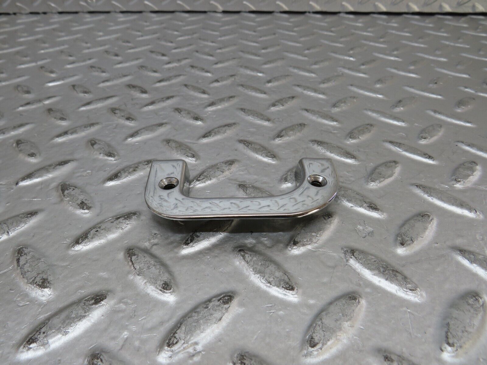 27167 Mercedes-Benz W123 280E Left Interior Chrome Door Latch Trim 1237230124