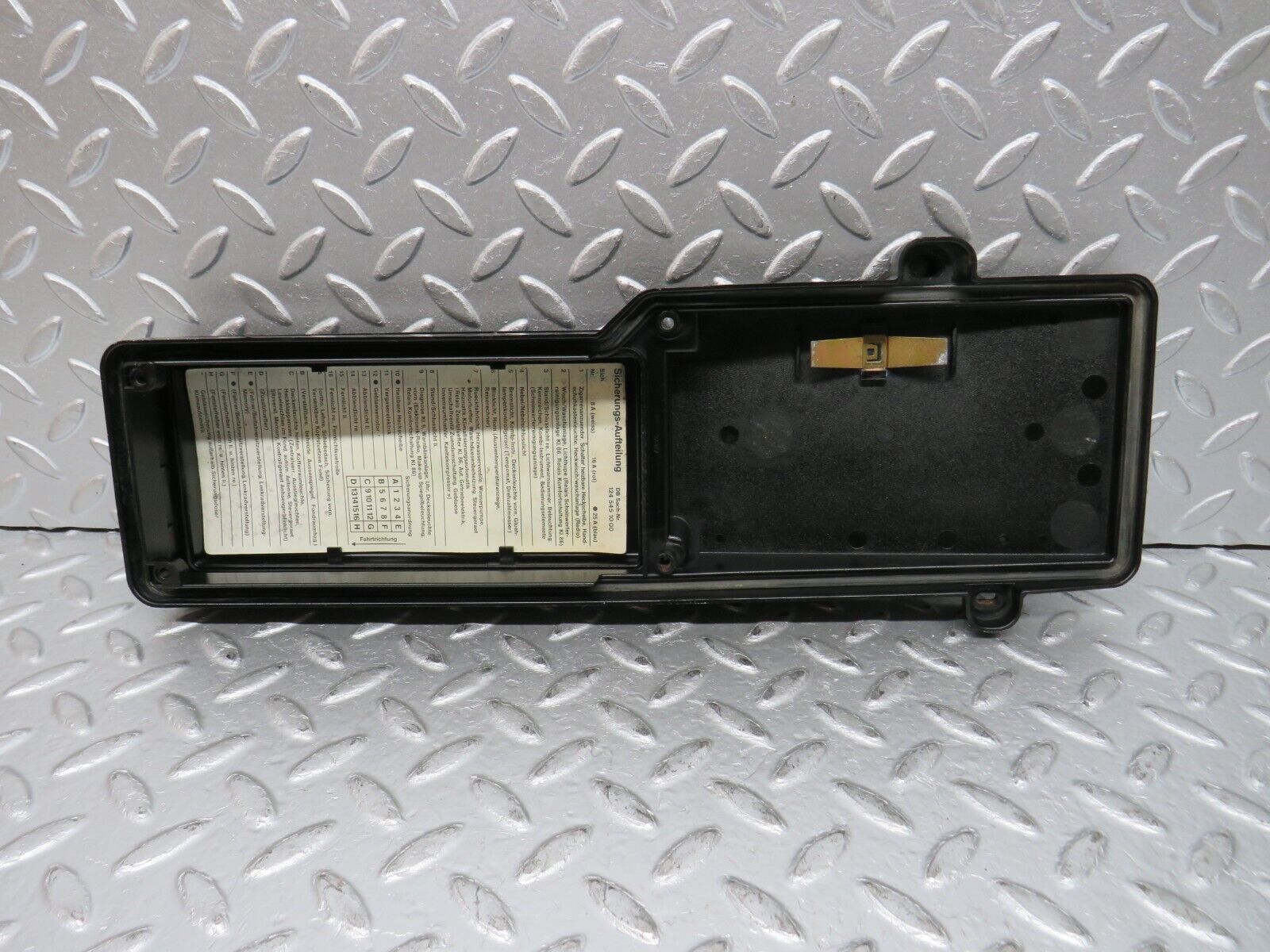 32363 Mercedes-Benz S124 300TE Wagon Fuse Box Lid Cover 1245400282 1245400182