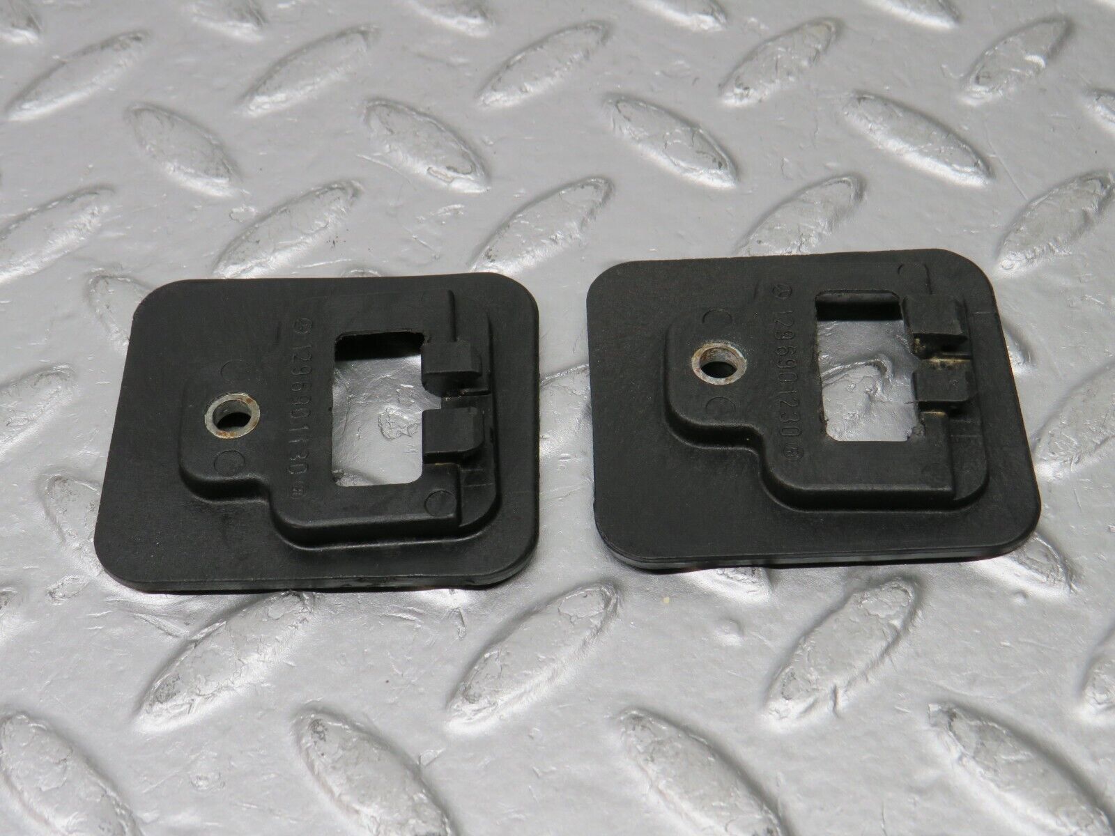 38346 Mercedes-Benz R129 280SL Coupe Roof Lock Cover Trim Pair 1296901130 1296901230