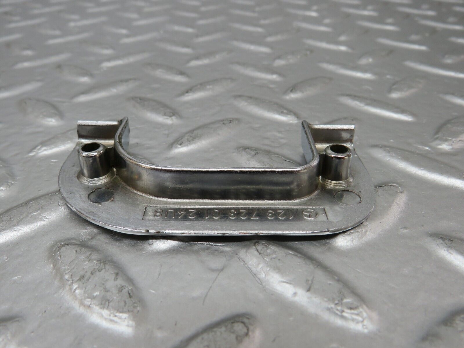 25549 Mercedes-Benz W123 200 Left Interior Chrome Door Latch Trim 1237230124