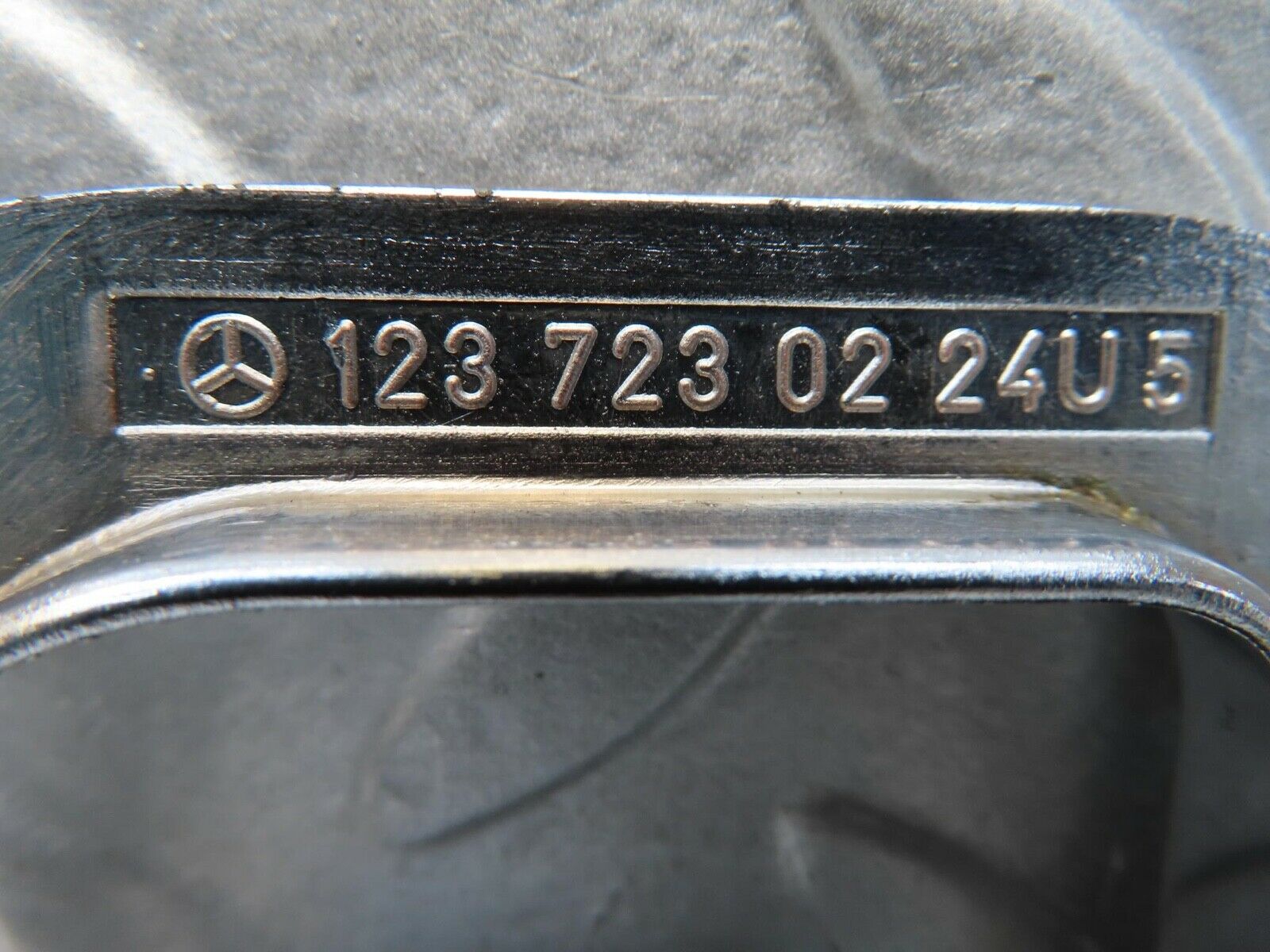 16037 Mercedes-Benz W123 280E Right Interior Chrome Door Latch Trim 1237230224