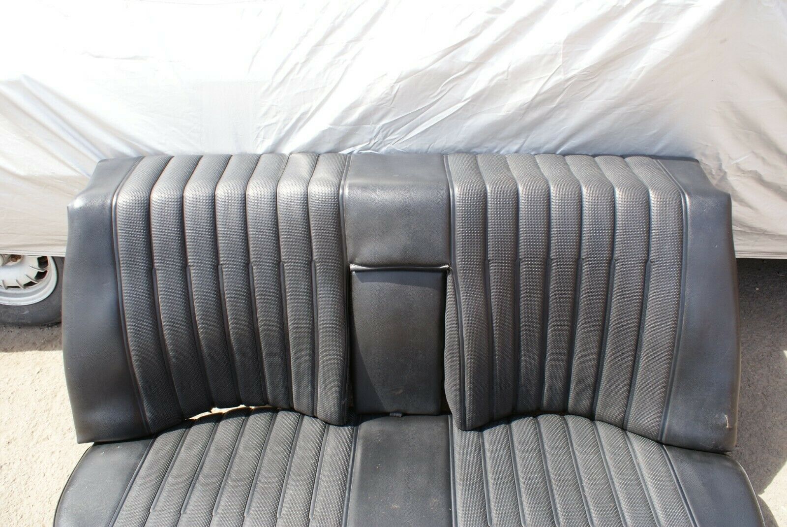 3172 Mercedes-Benz W115 220D Rear Seat Black Faux Leather