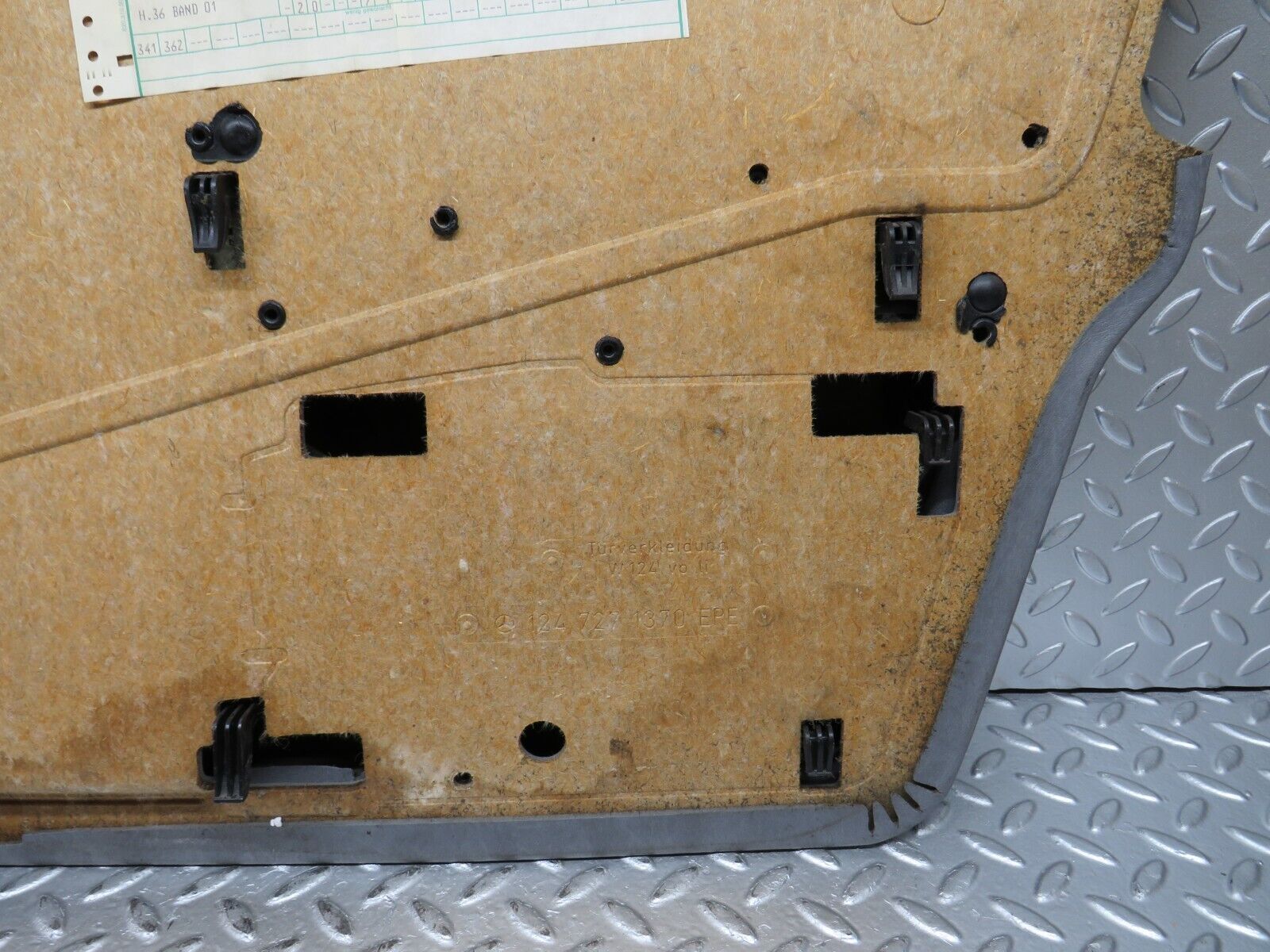 30240 Mercedes-Benz W124 230E Front Left Door Card Grey 1247271370