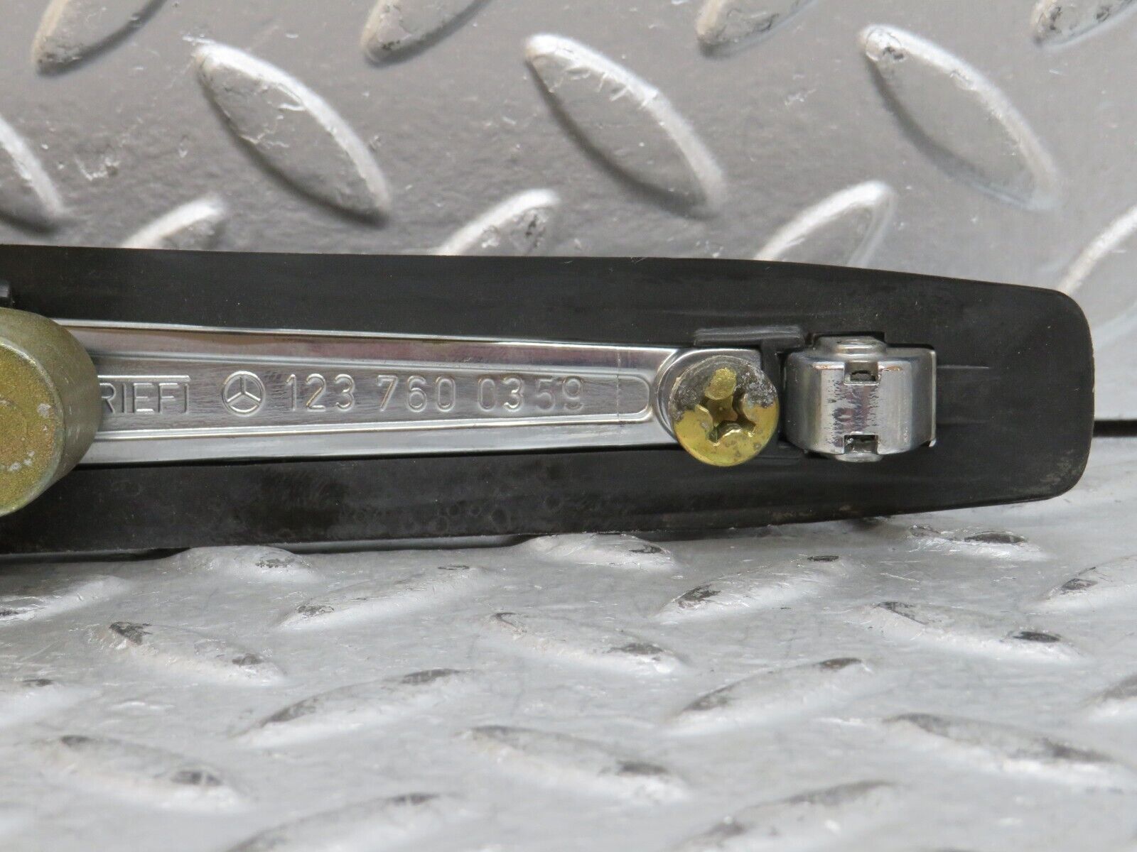 28165 Mercedes-Benz W123 280E Rear Right Exterior Chrome Handle 1237600359