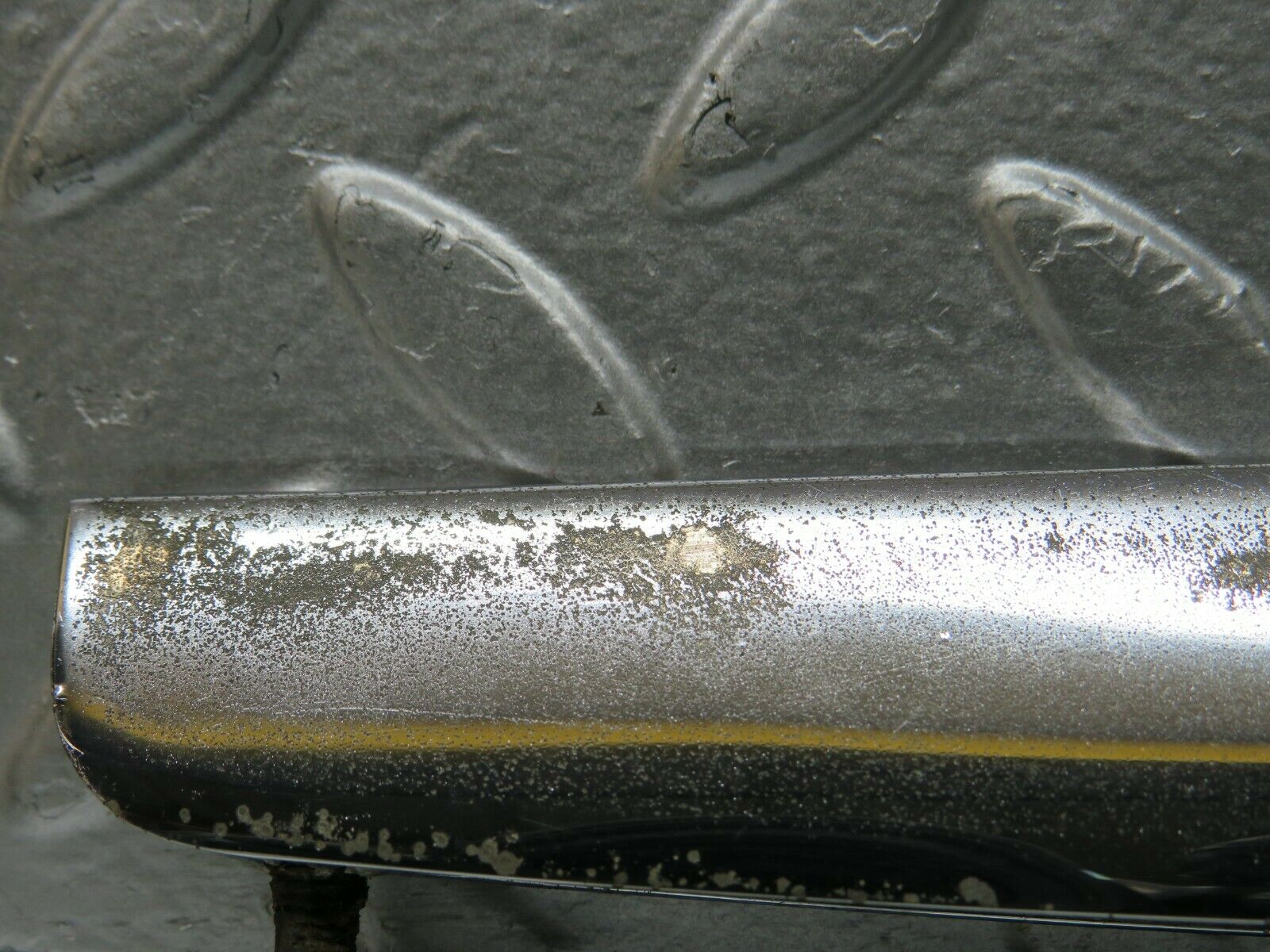 23786 Mercedes-Benz C107 450SLC Coupe Trunk Chrome Handle Moulding Right