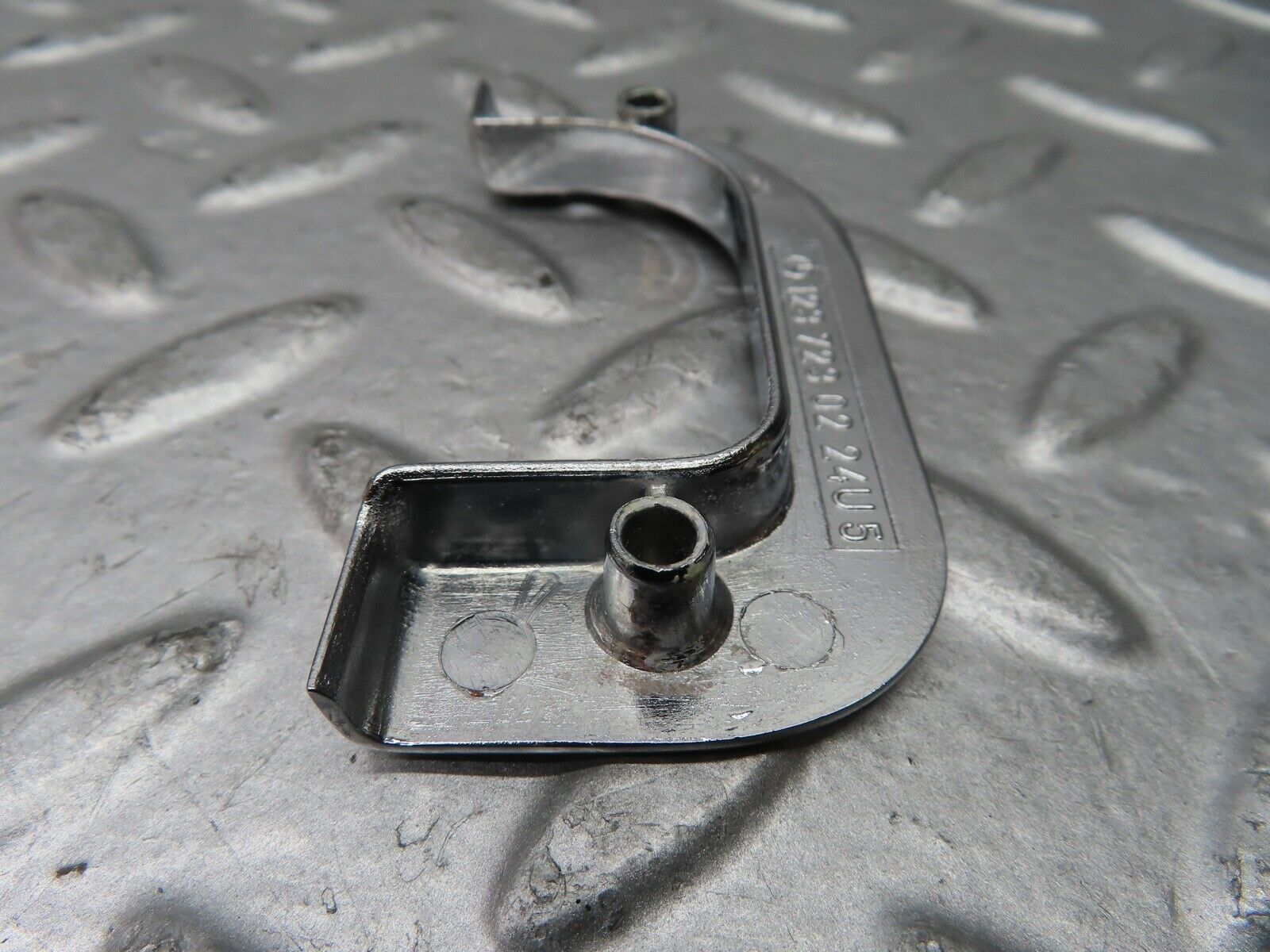 21490 Mercedes-Benz W126 300SE Right Chrome Door Latch Trim 1237230224