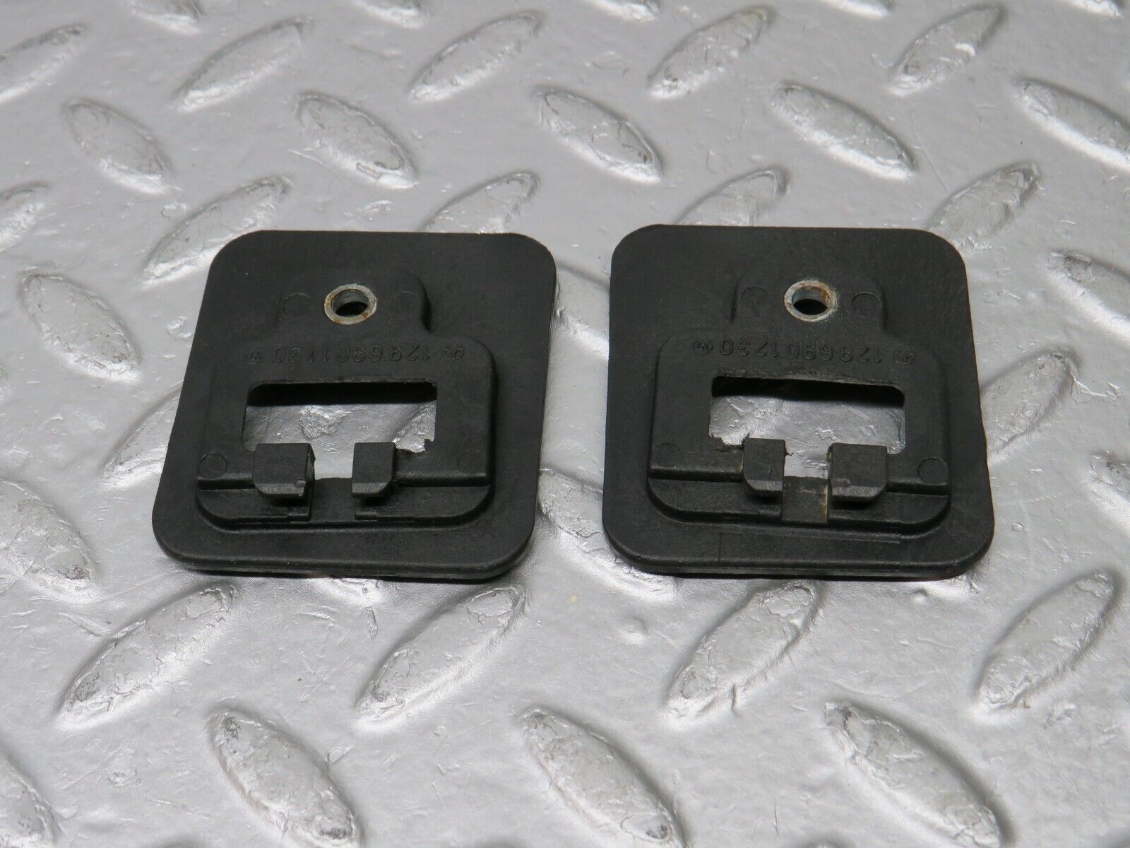 38346 Mercedes-Benz R129 280SL Coupe Roof Lock Cover Trim Pair 1296901130 1296901230